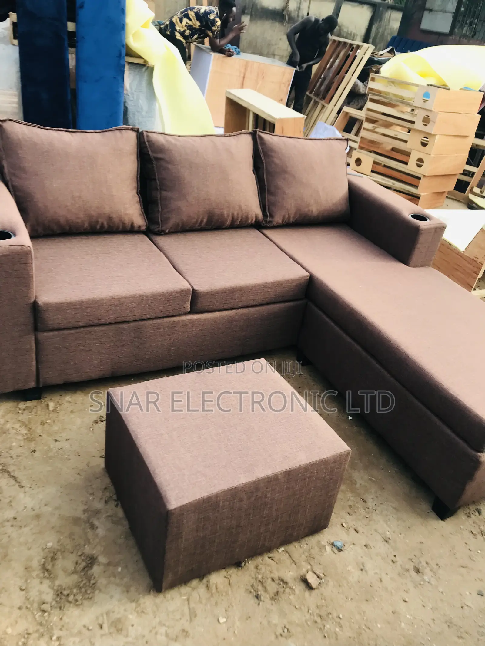 Order Brown L Shape Sofas Plus Table