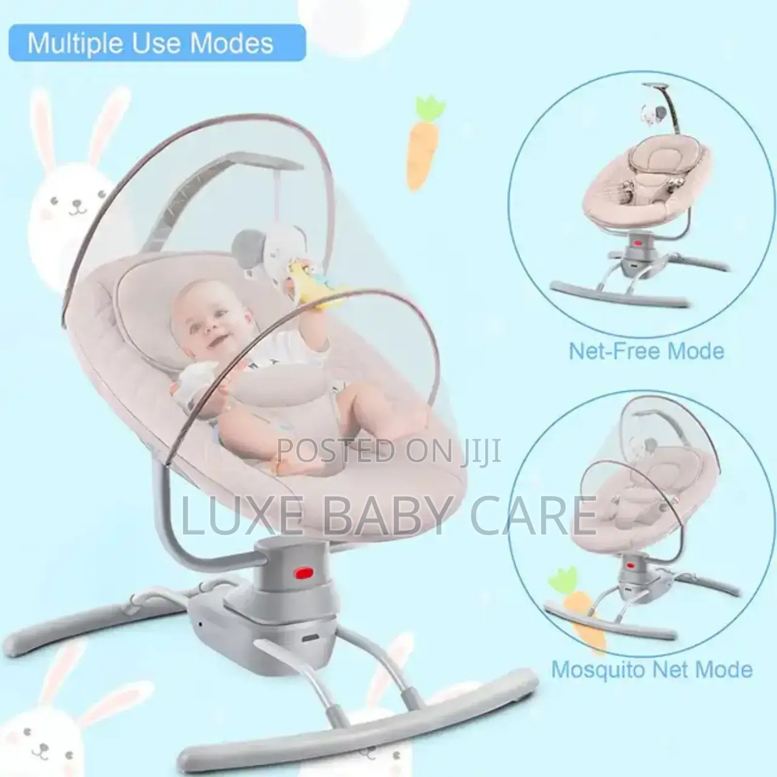 Baby Swing, Wired Or Wireless Adjustable Slope Baby Swings