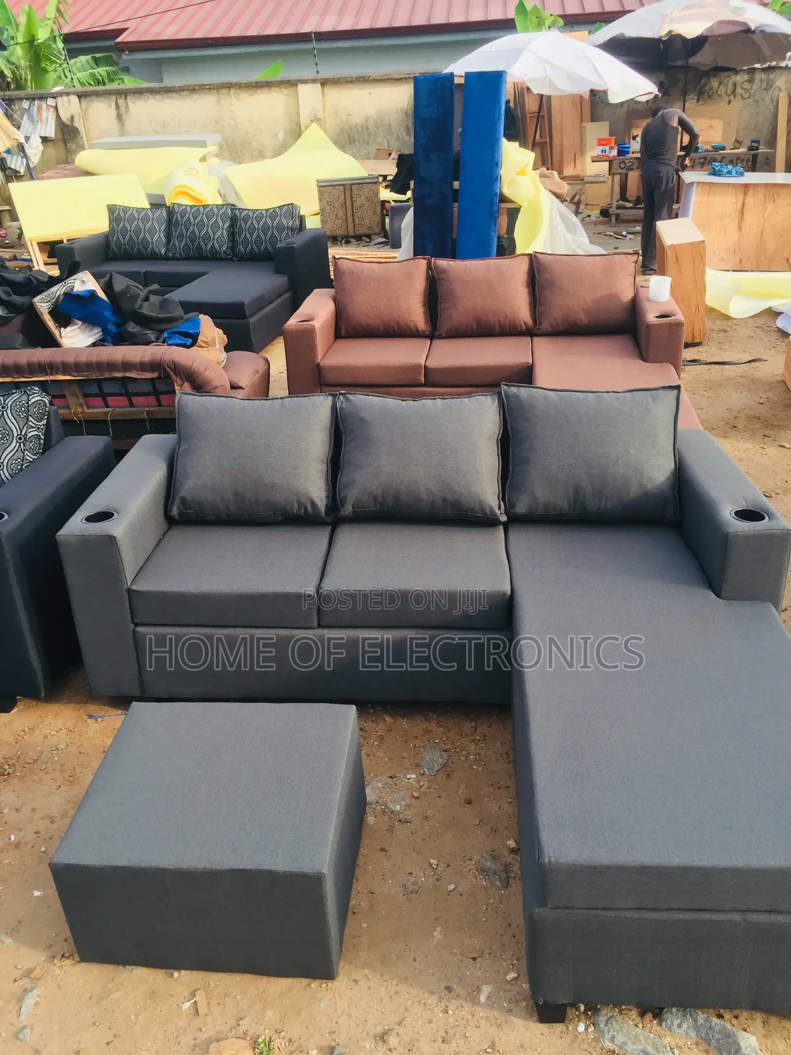 Call for the New L Shaped Sofa Chair—Gray Color