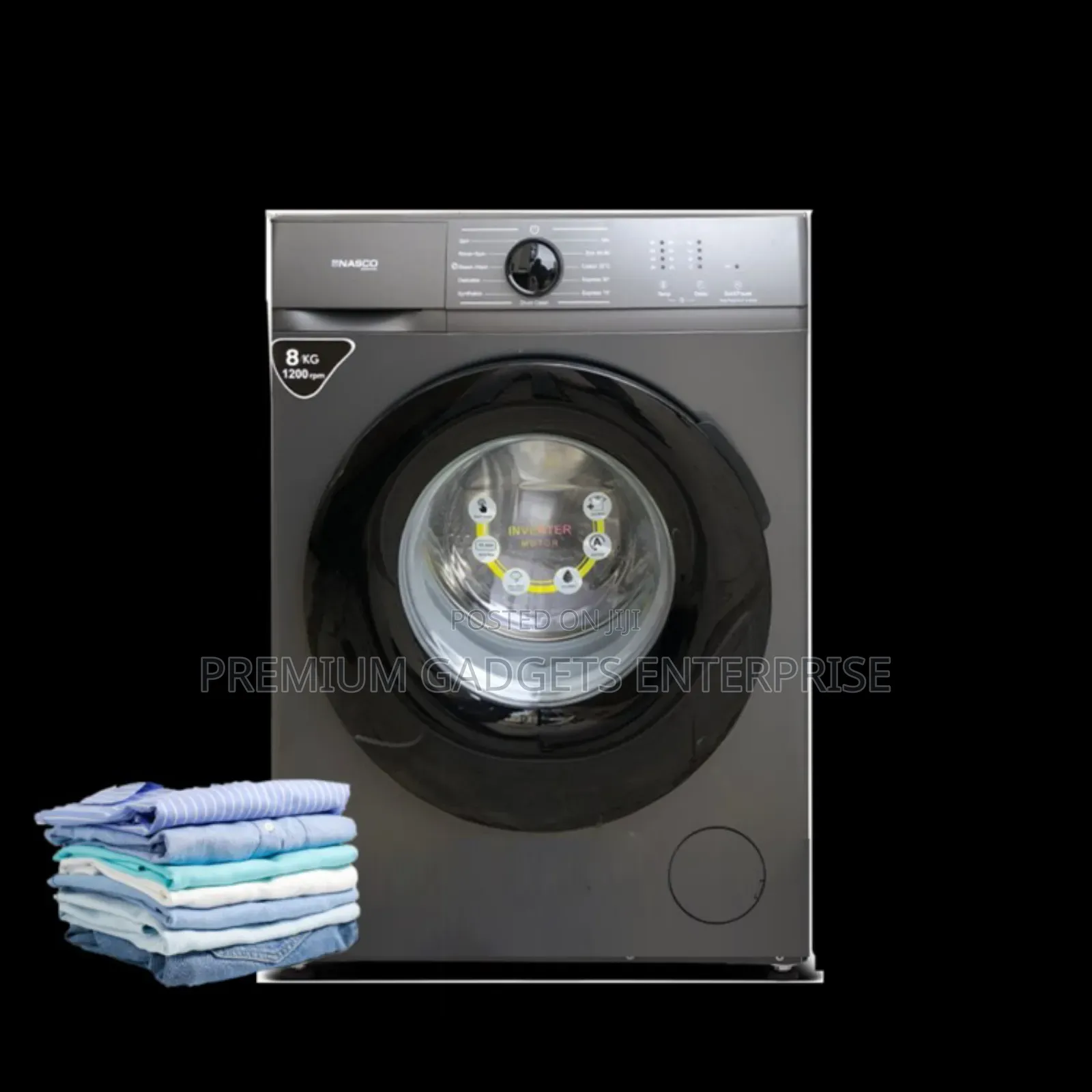 Nasco 2024 Model 8kg Washing Machine | Silent Wash, Add Wash