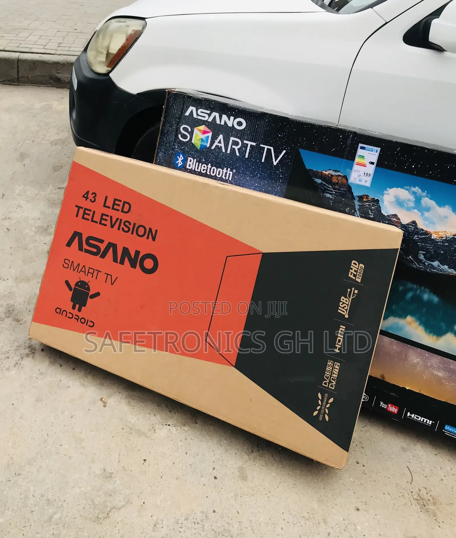 Super Powerful Asano 43 Inch Smart Led (Black) Tv