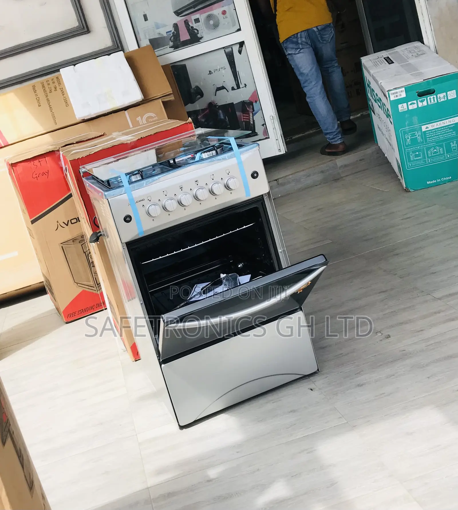 Order Sealed Volcano 50x50 4 Gas Burner Gray Oven 