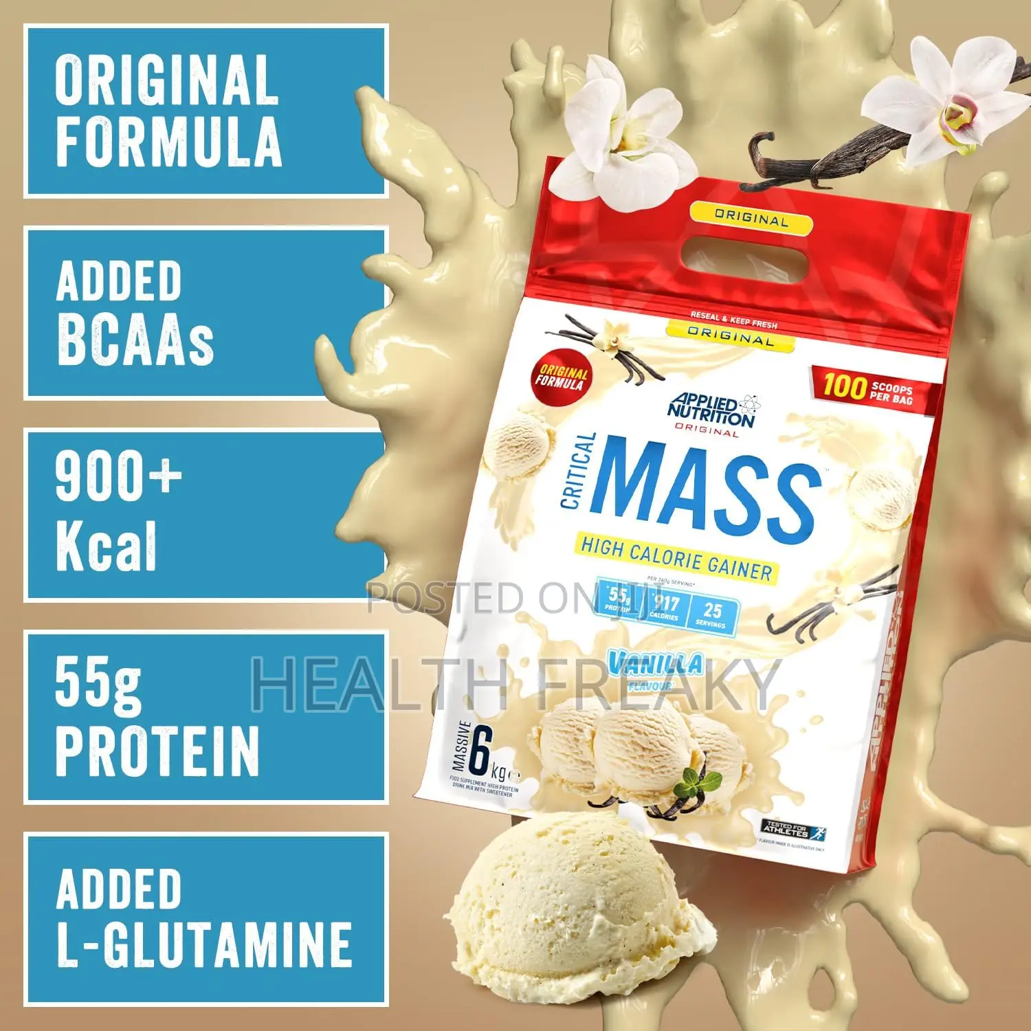 Whey Protein Critical Mass Muscle Builder Weight Gainer 6kg