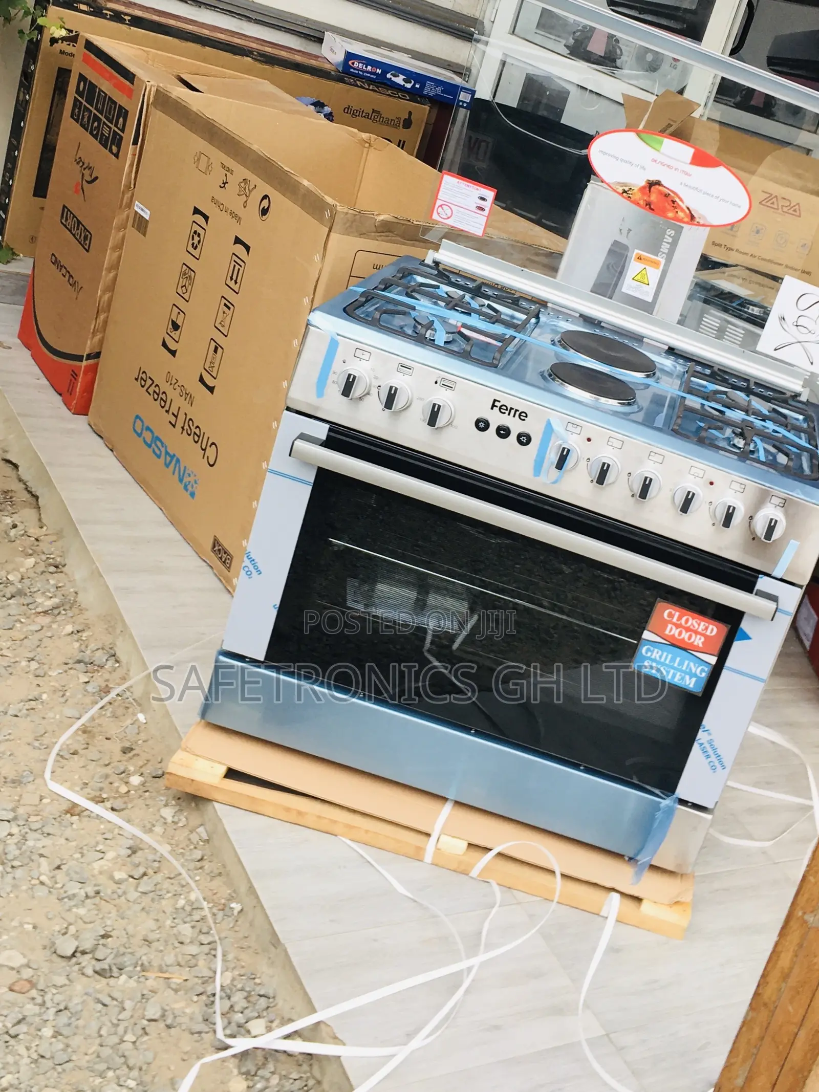 New Elegant 5 Gas Burner Oven Ferre 60x90 Auto Ignition 🥰