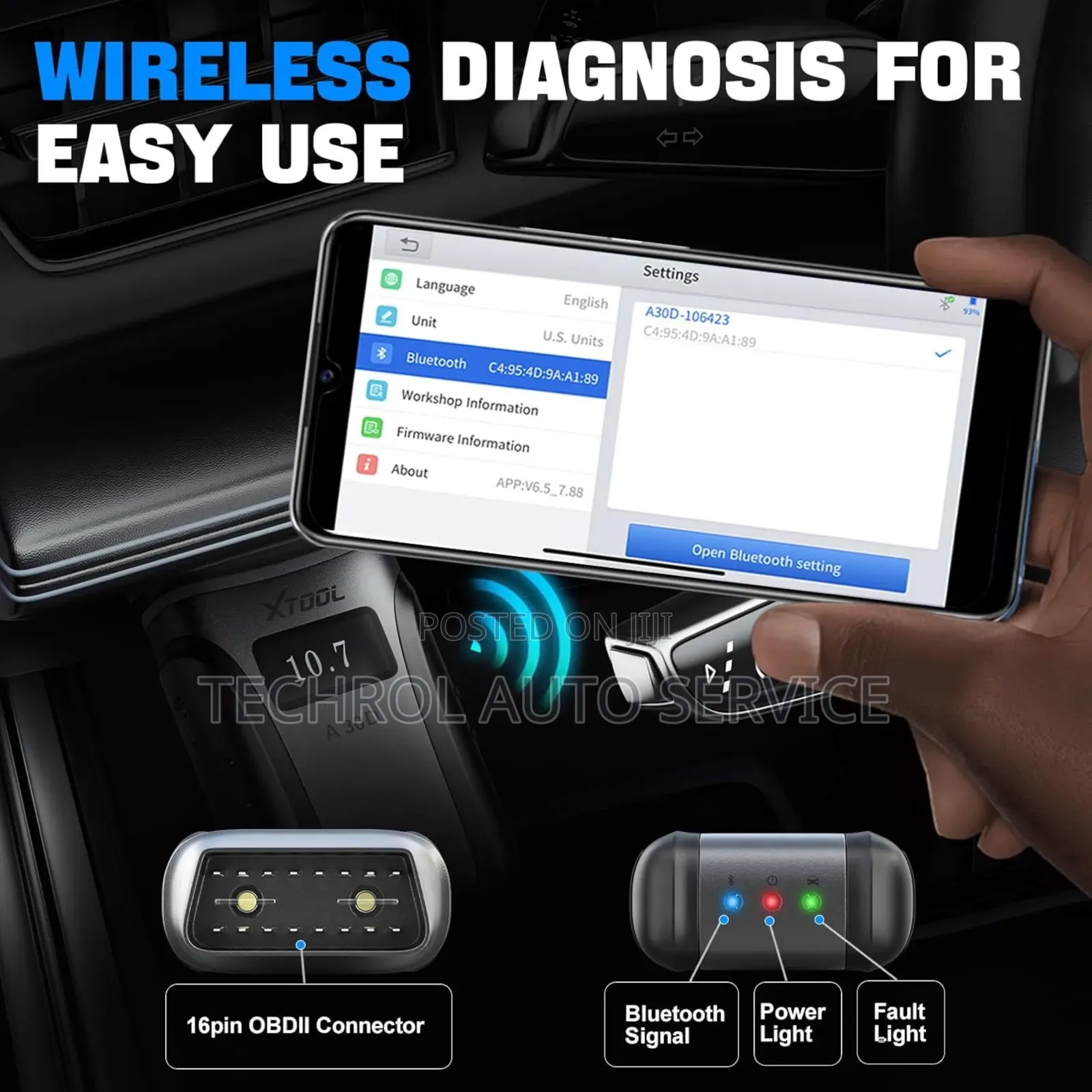 Xtool Anyscan A30D Wireless Bidirectional Scan Tool.