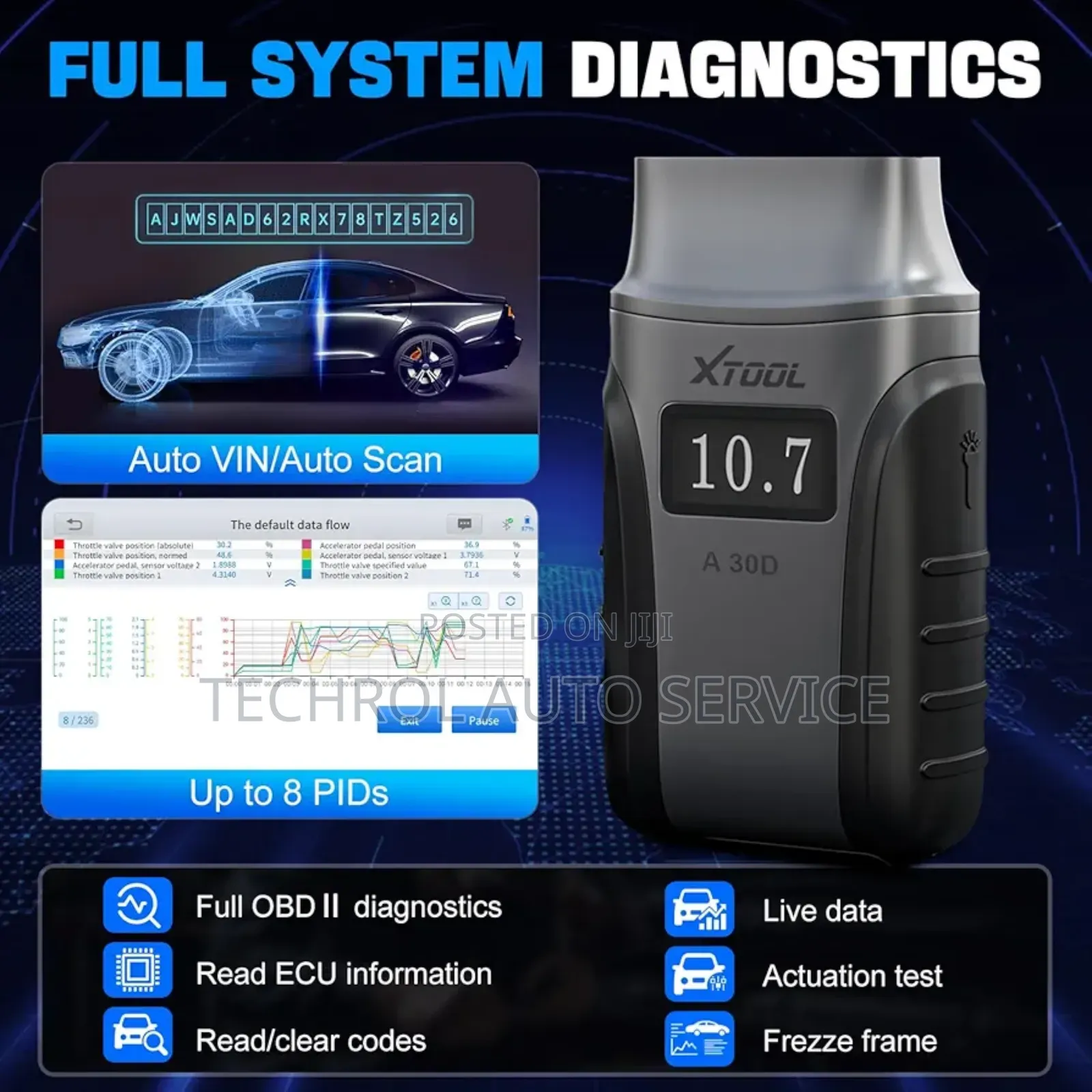 Xtool Anyscan A30D Wireless Bidirectional Scan Tool.