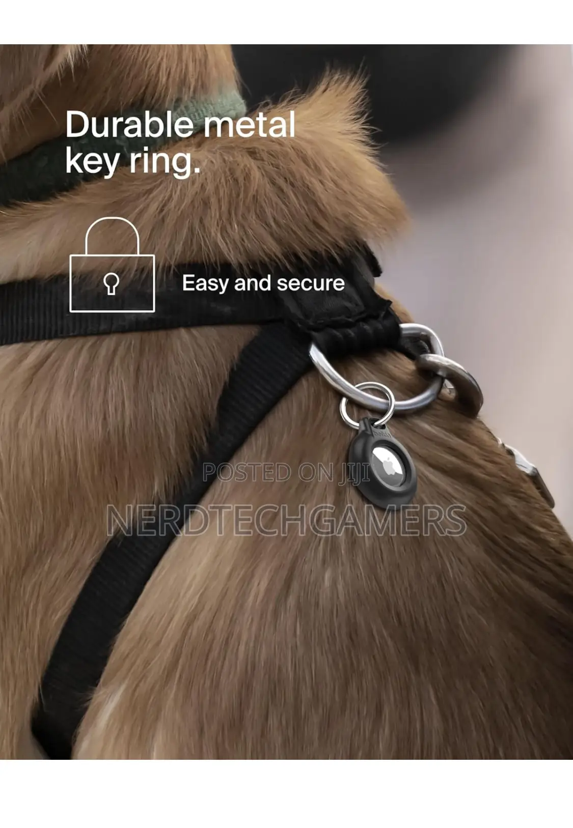 Belkin Waterproof Apple Airtag Secure Holder With Key Ring
