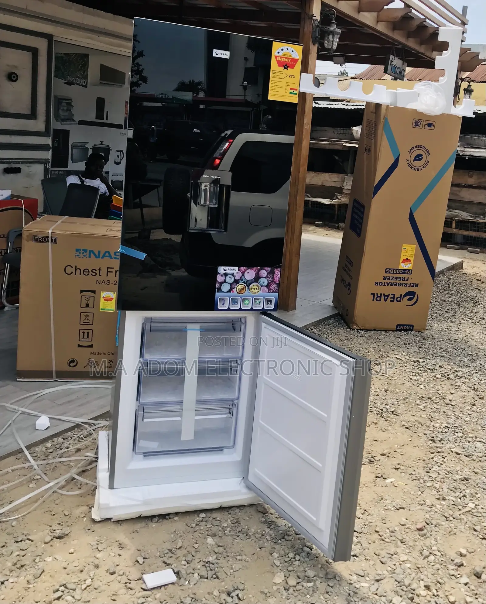 Energy Sufficient Pearl PF -400bg Bottom Freezer Fridge.