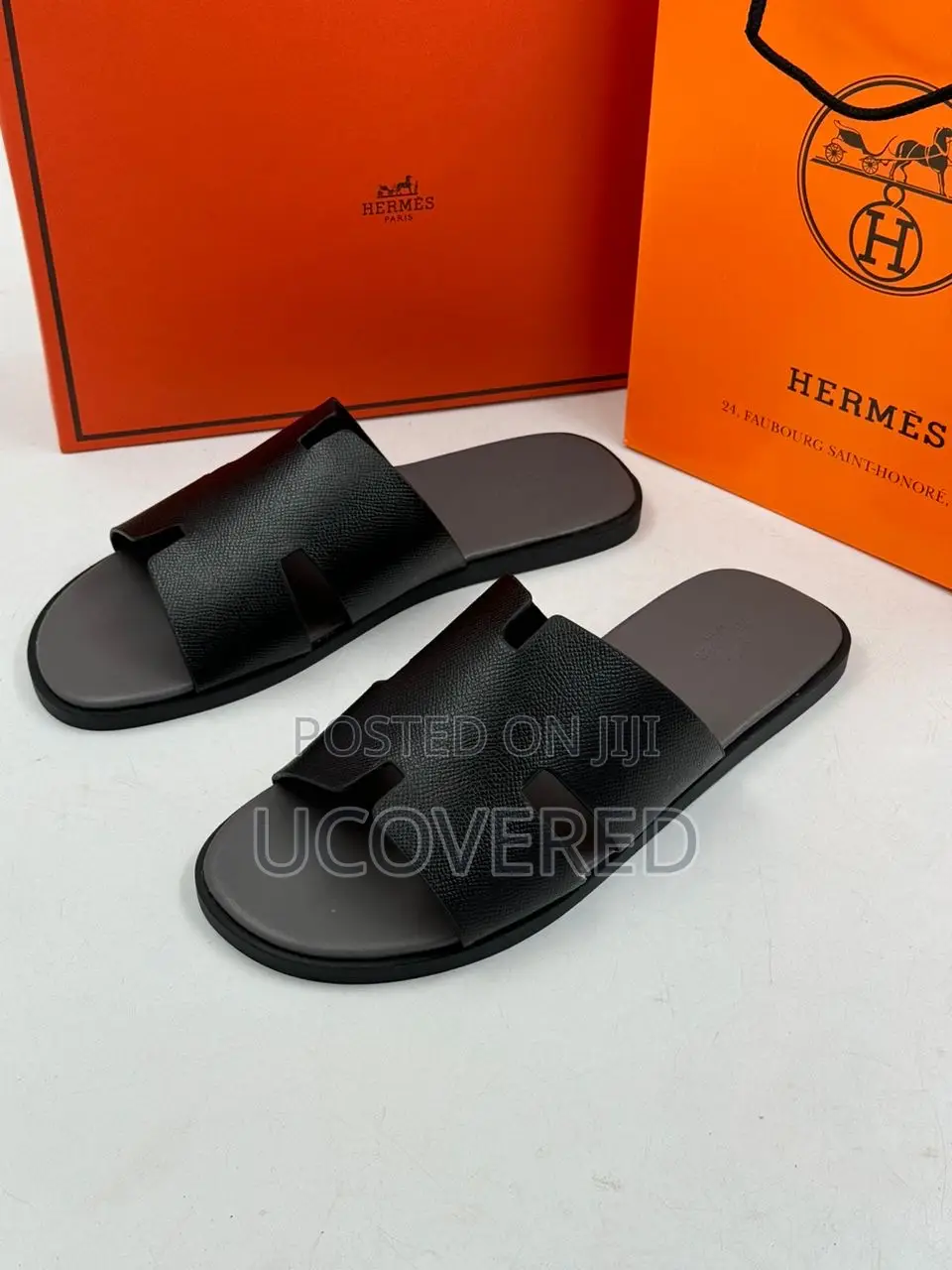 Hermes Leather Slippers