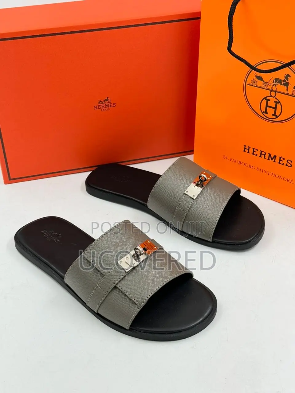Hermes High Quality Leather Slippers