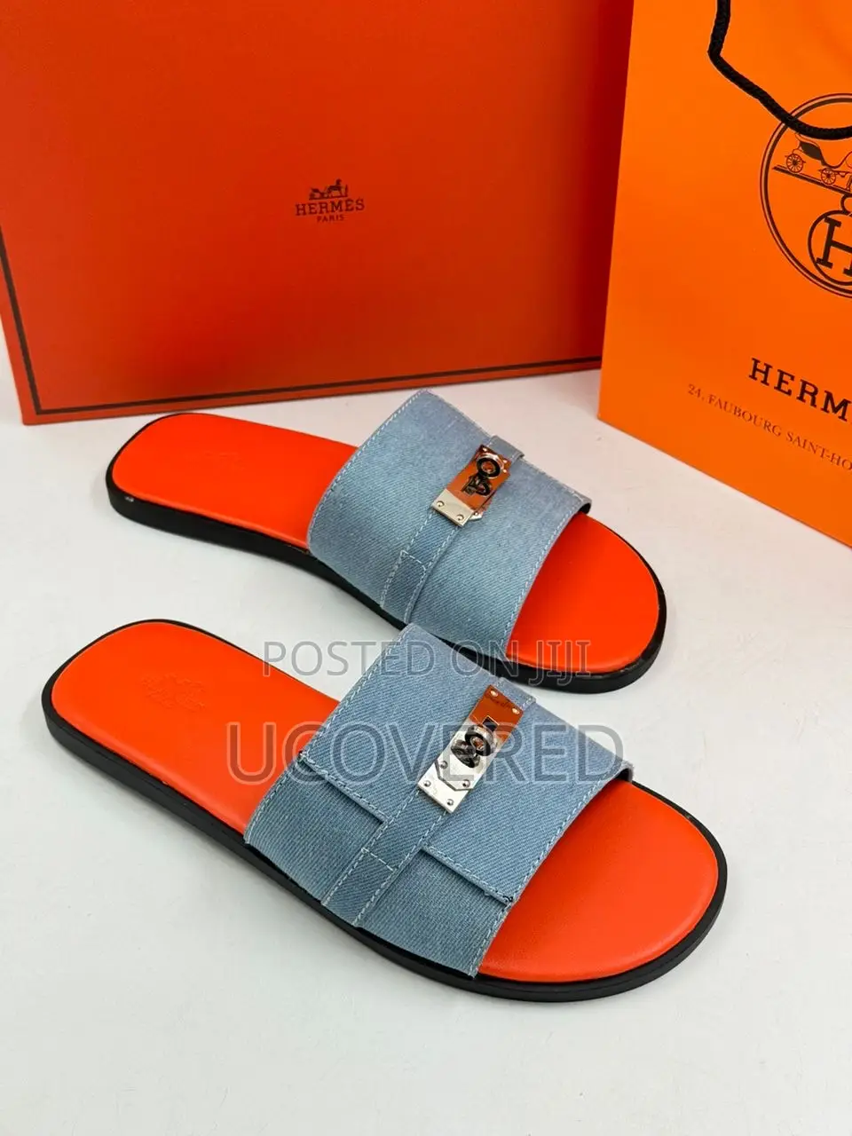 Hermes High Quality Leather Slippers