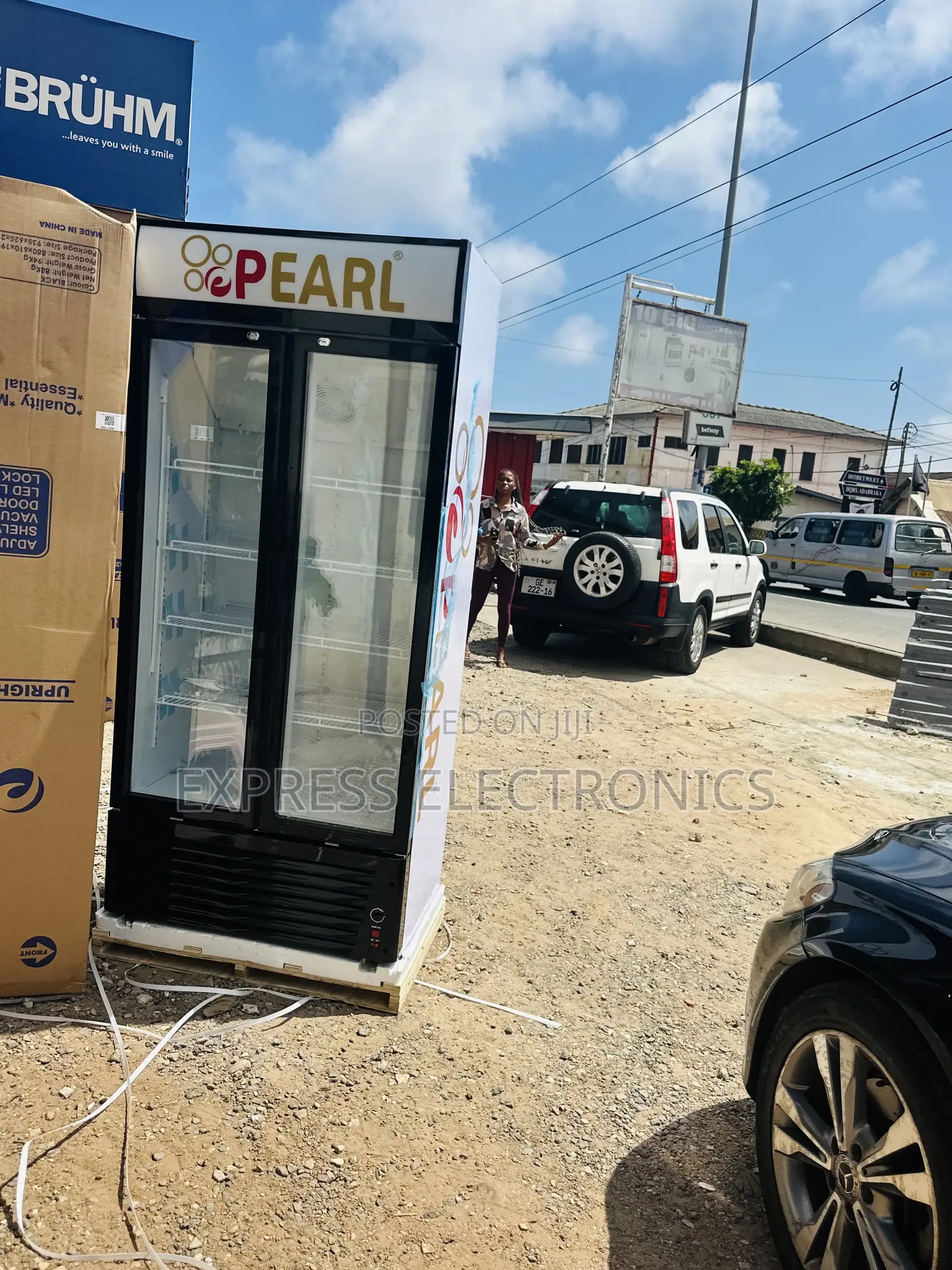 Showcase Vertical Double Door Fridge Display Pearl PVC-622