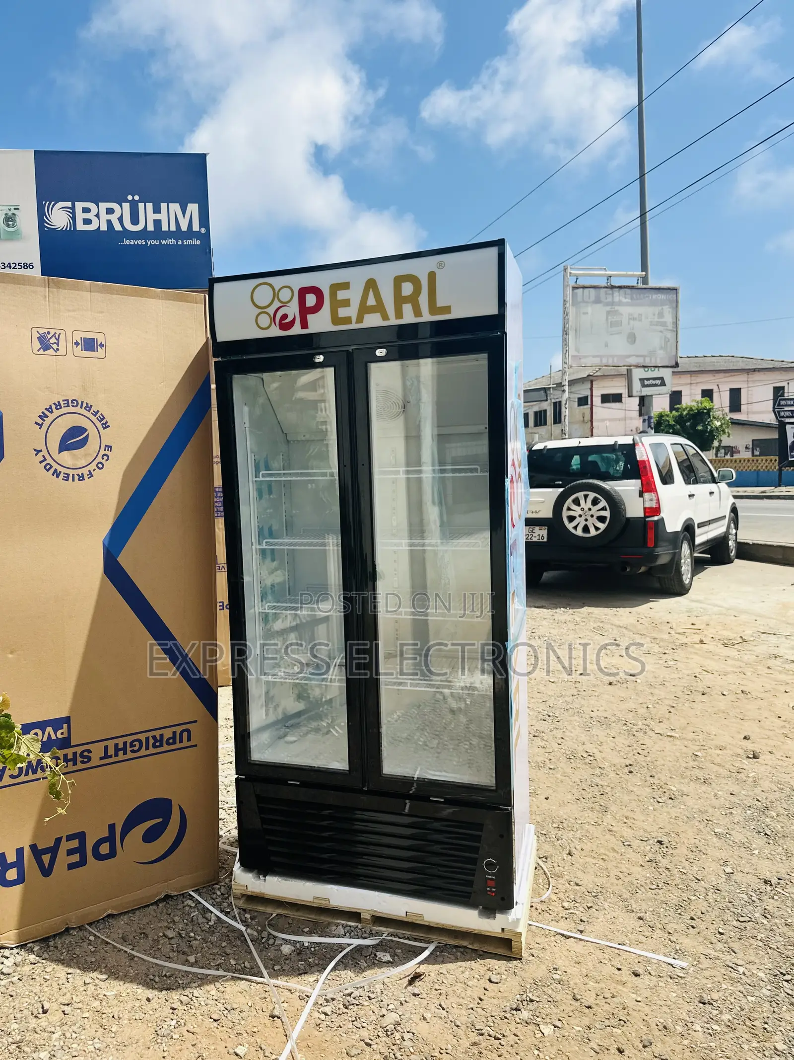 PVC-622 Double Door Fridge Pearl Vertical Freestanding