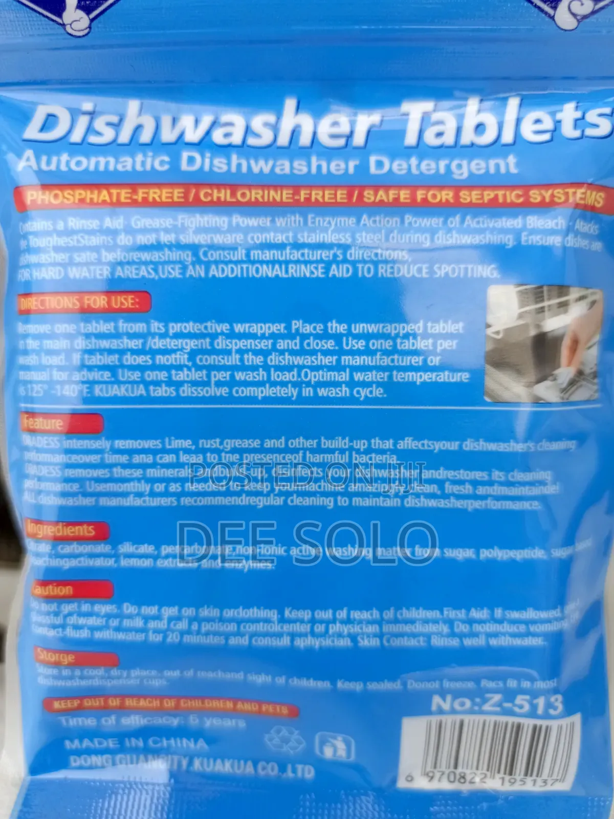 Dish Washing Detergent Tablets