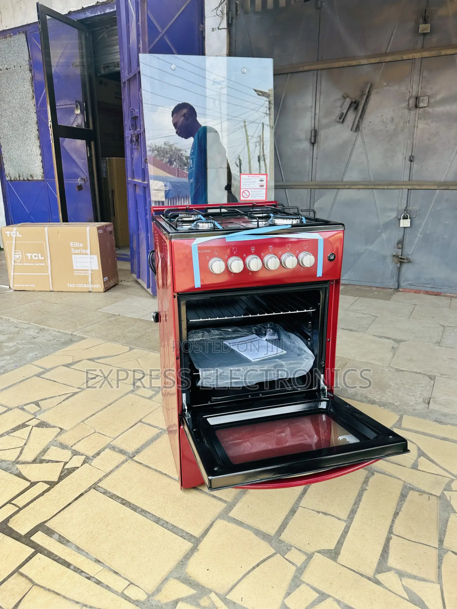 Gas Guru Stove Oven 50/50 4burner Fired Color Cooker