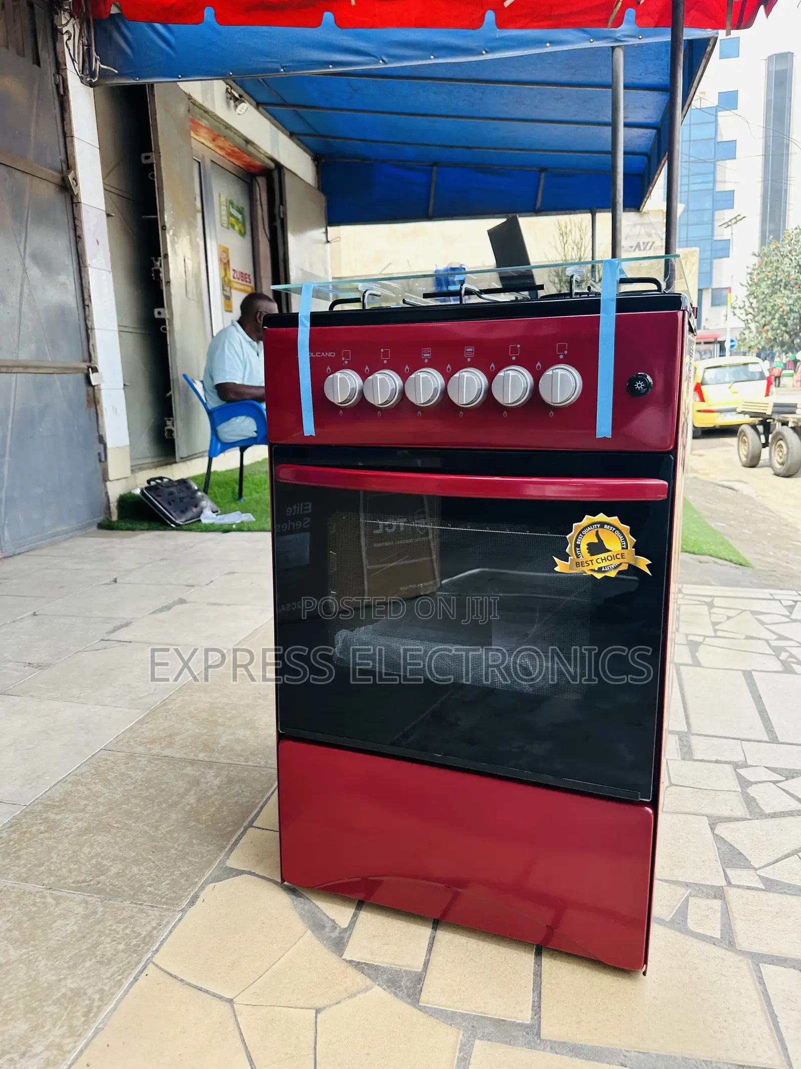 50/50 4burner Stove Red Color 4burner Bake and Burner