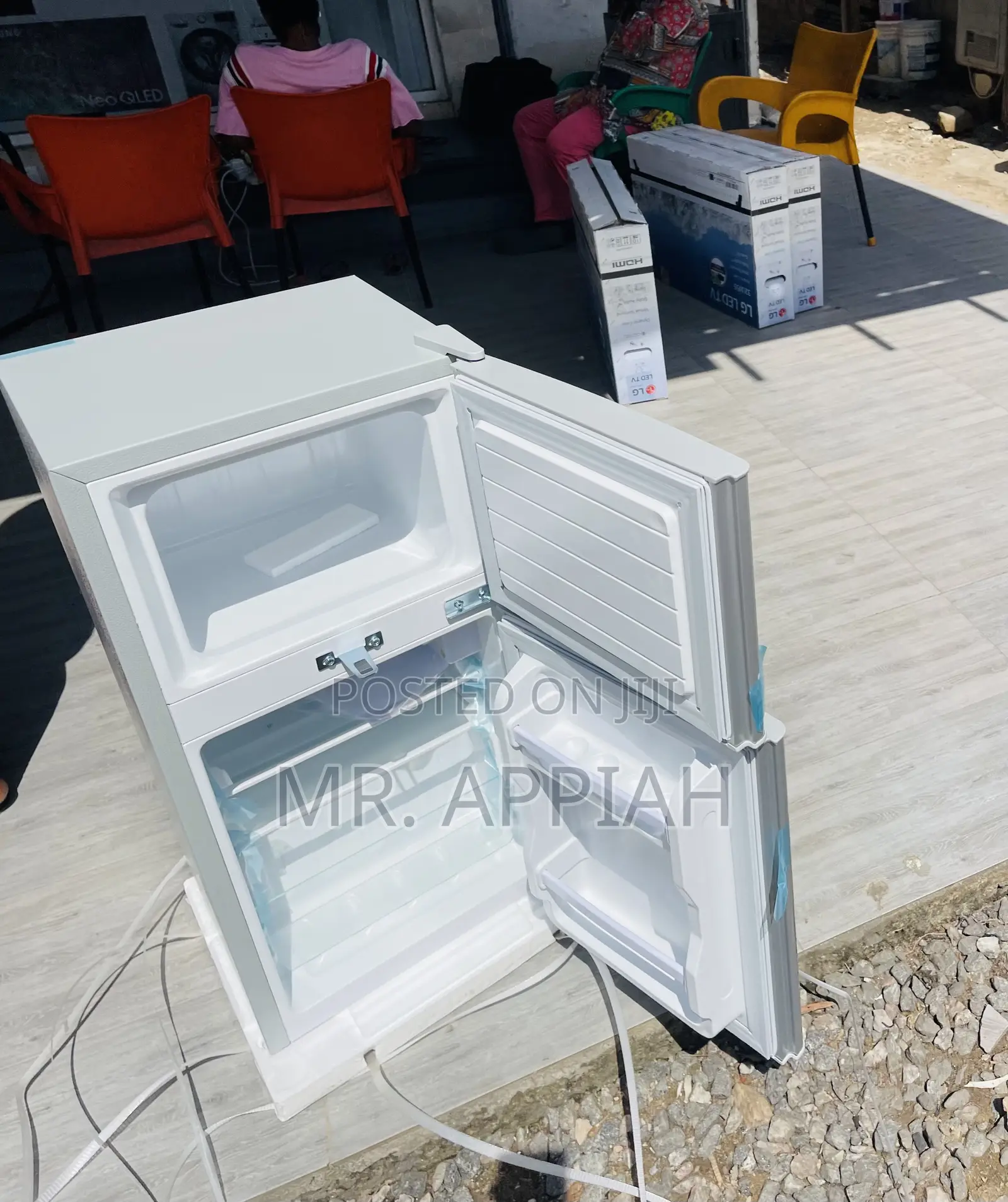 Authentic Galaxy Double Door Table Top Fridge(Gray) 