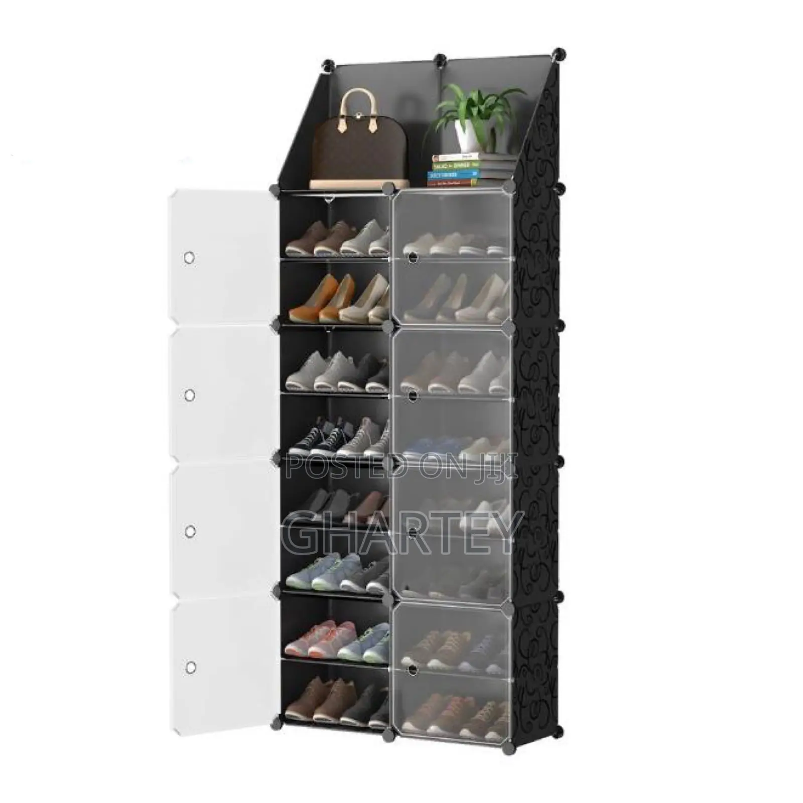 Plastic Cube Shoe Rack, Shoe Organizer With Shelves