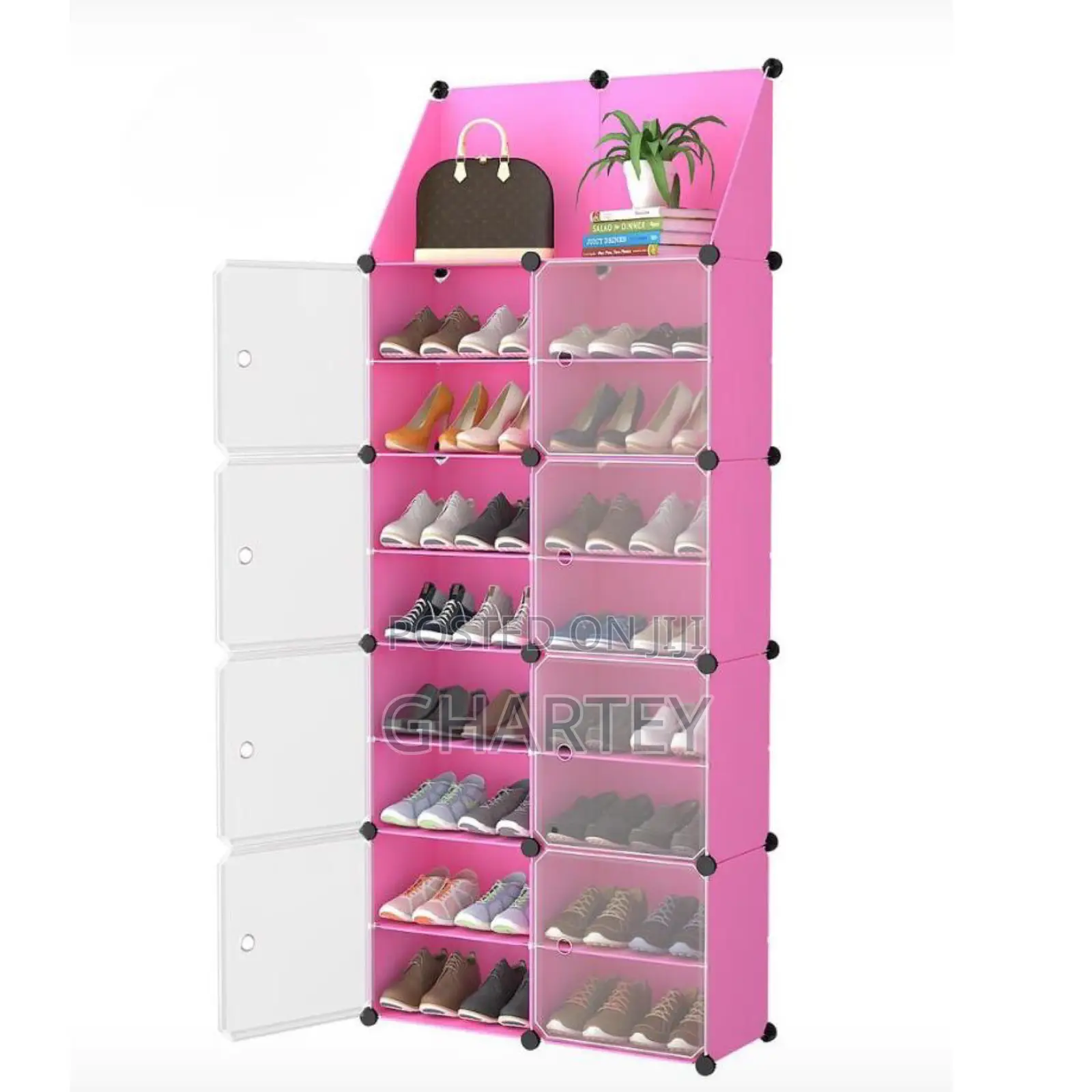 Plastic Cube Shoe Rack, Shoe Organizer With Shelves