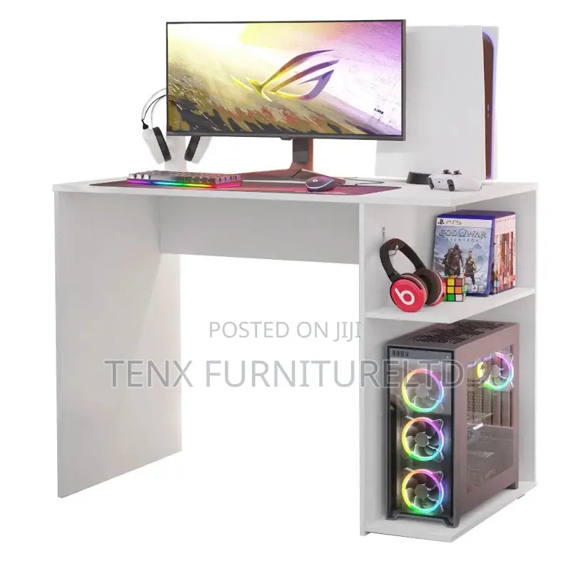 Gaming Computer Desk (With 2 Shelves)