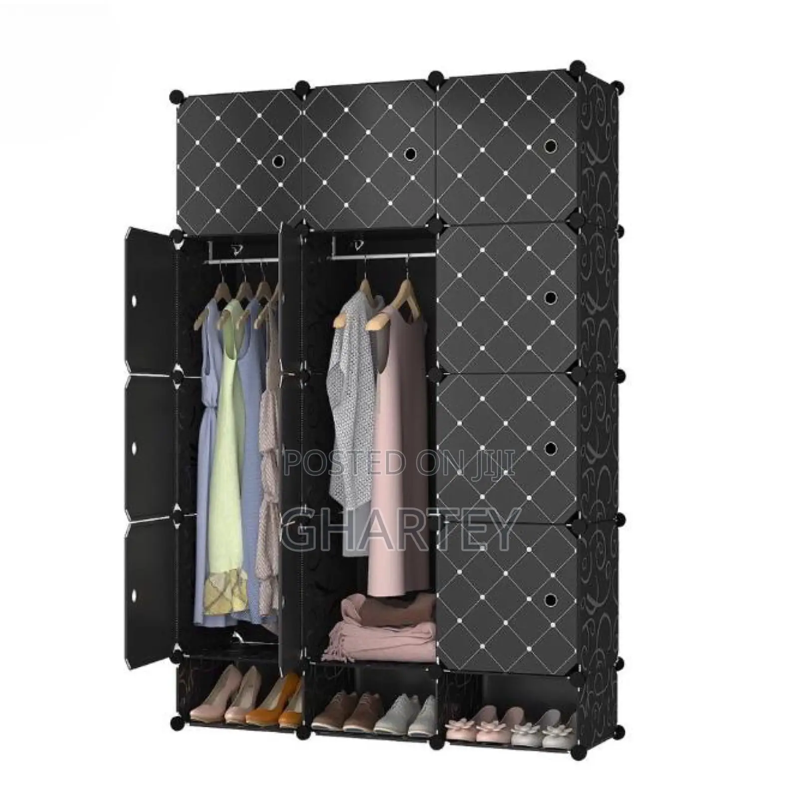Foldable Dust Proof 12 Cubes Wardrobe