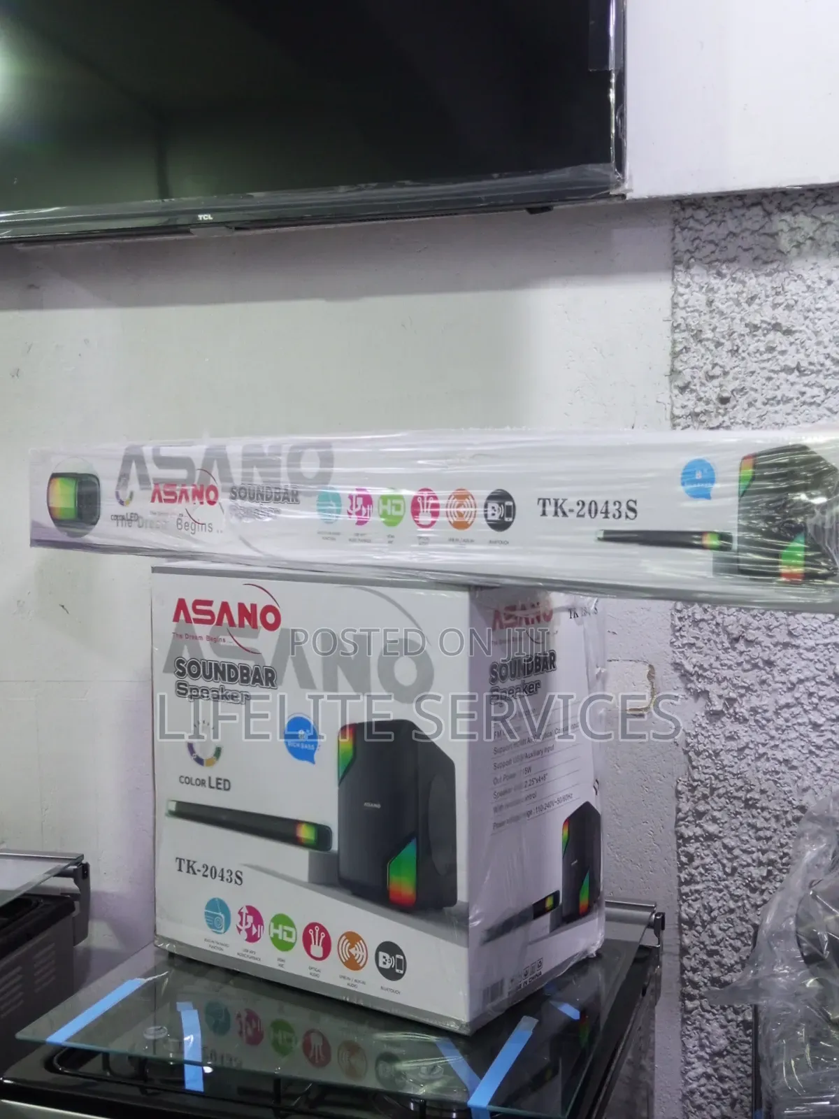 Sound Bar + Mega Woofer (Asano Tk2043s) / Led Lighted