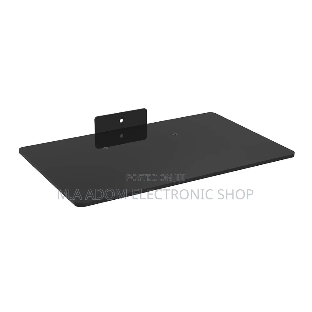 Single DVD Glass Shelf Black Colour