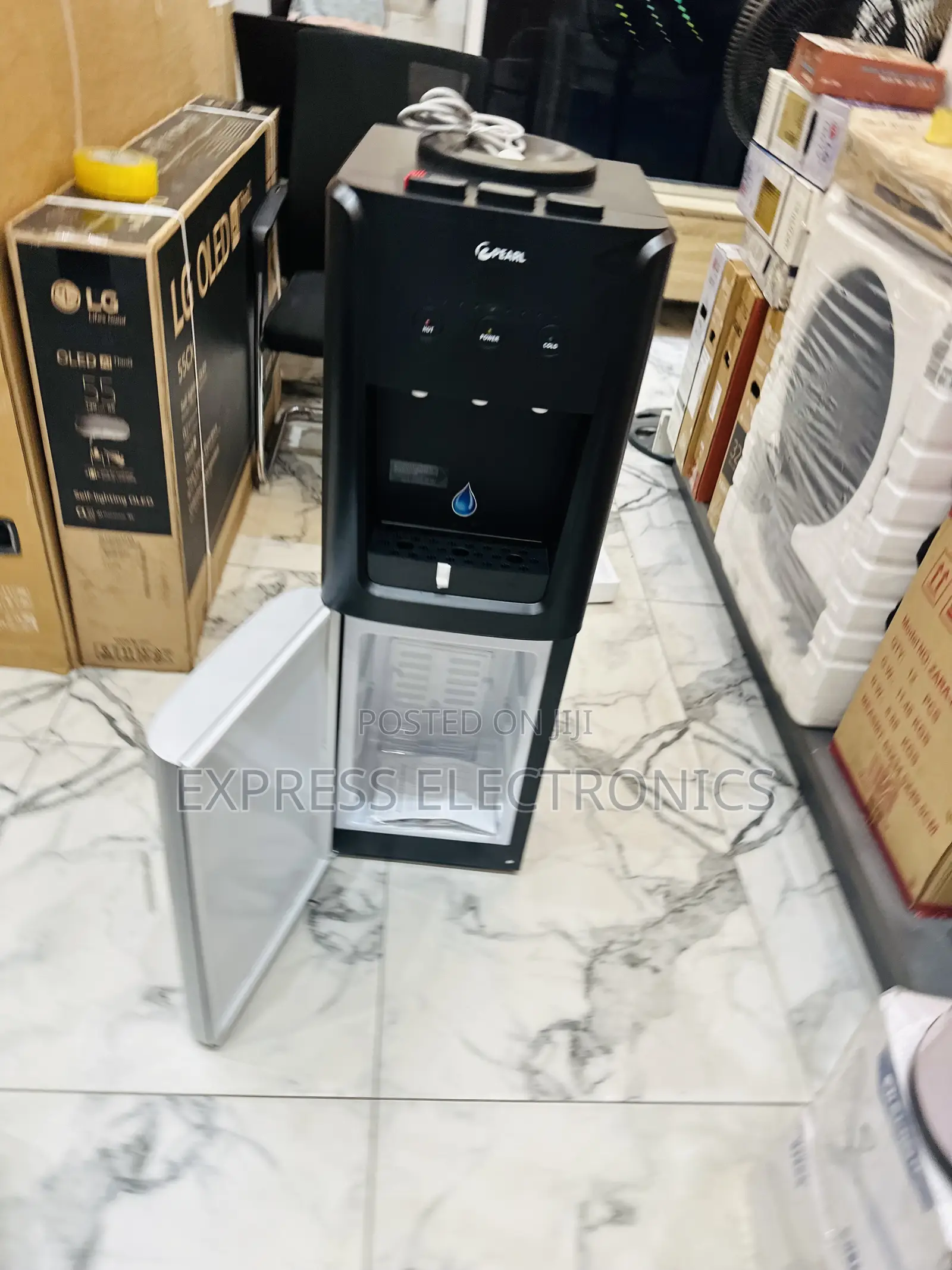 Brand New Pearl Water Dispenser Black With Fridge PDW-4006CB