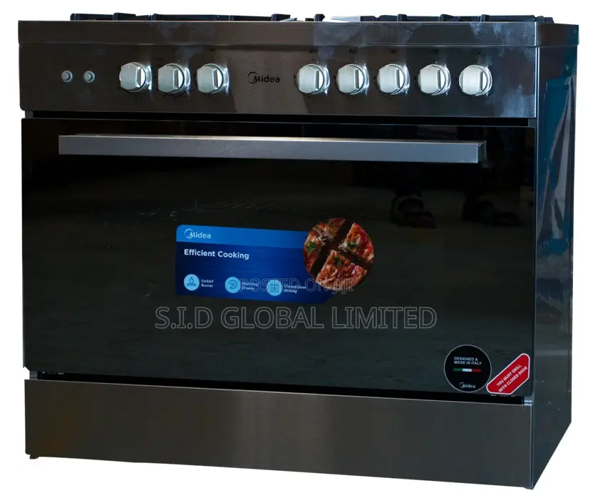 Midea-5-Burner-Gas-Cooker-With-Oven-and-Grill-Industrial