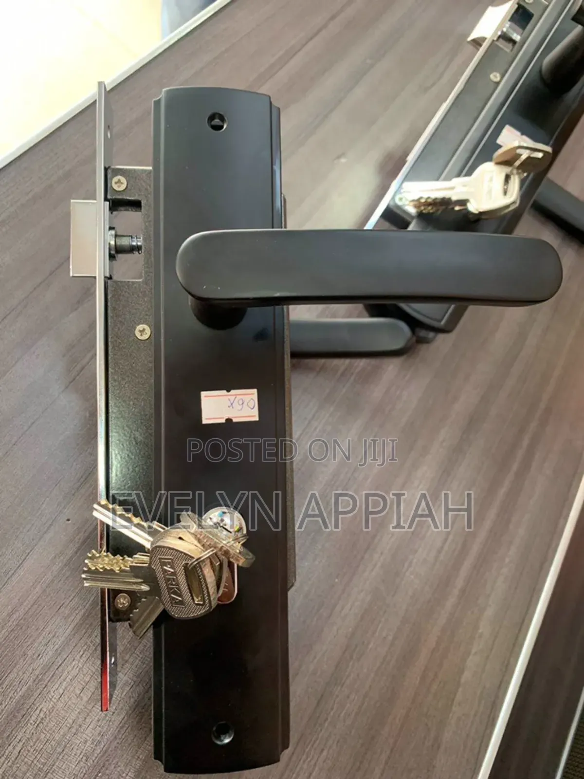 Parka Black Matt Door Lock (Heavy Duty)