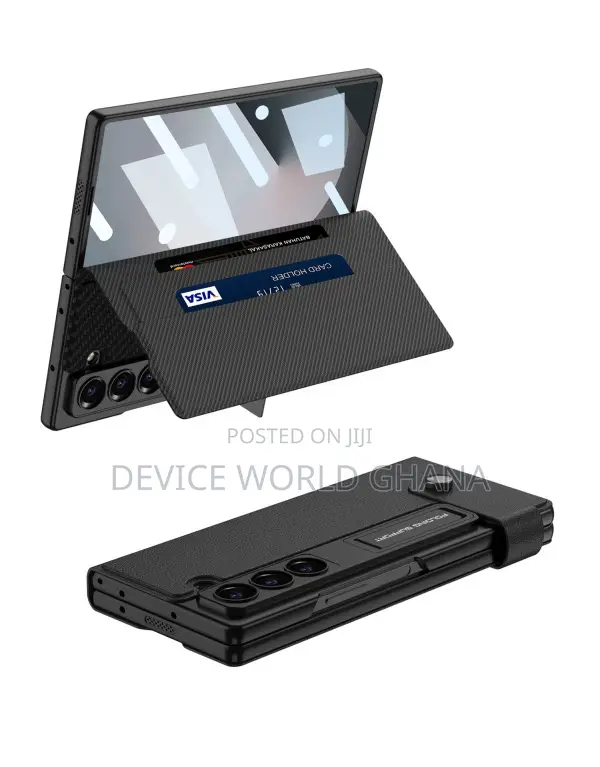 Clamshe Leather Flip Case for Samsung Z Fold 6 With Pen Slot