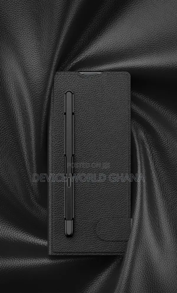 Clamshe Leather Flip Case for Samsung Z Fold 6 With Pen Slot