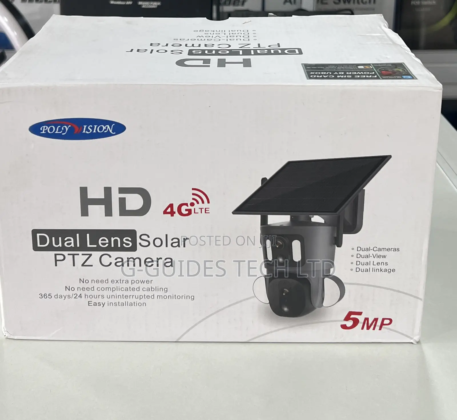 4g Dual Lens Solar PTZ Camera 5mp, Hd 4g Solar PTZ Camera