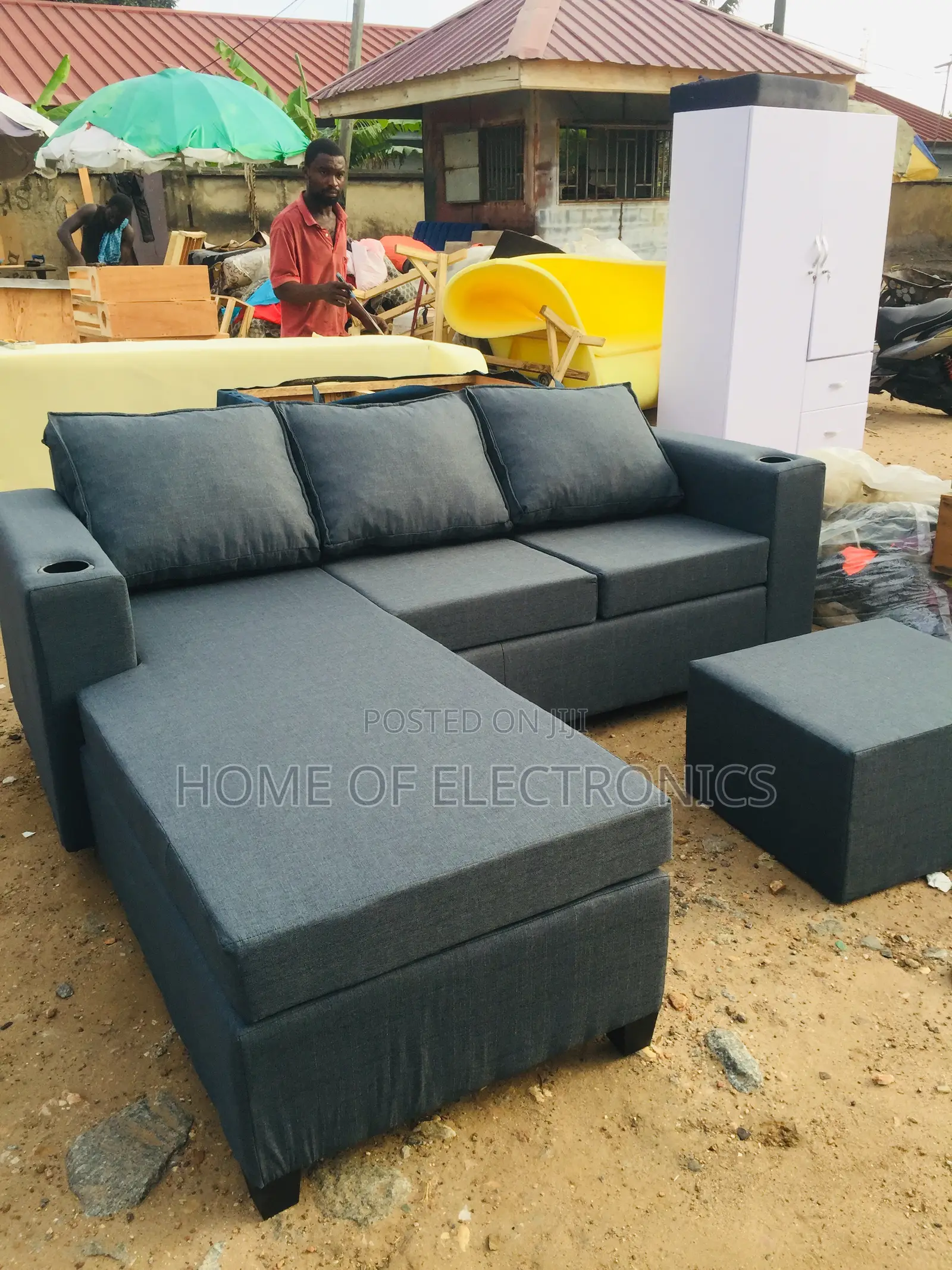 Perfect for Rooms L Shaped Sofa Chair With Pillows