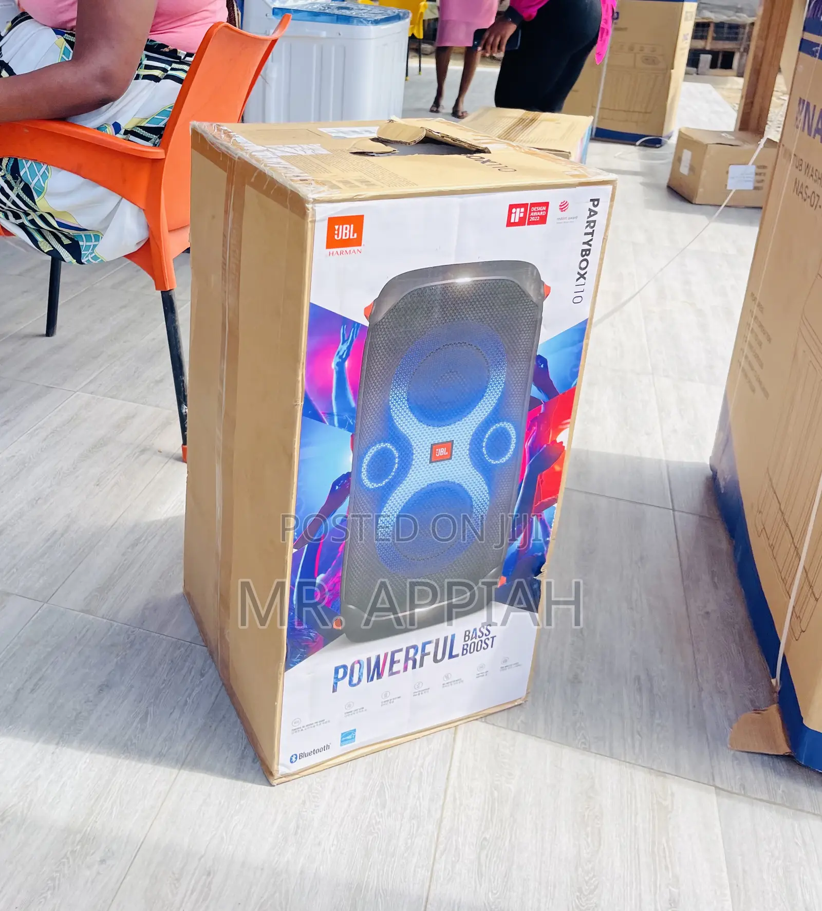 Energy Saving JBL Party Box 110 Portable Bluetooth Speaker.