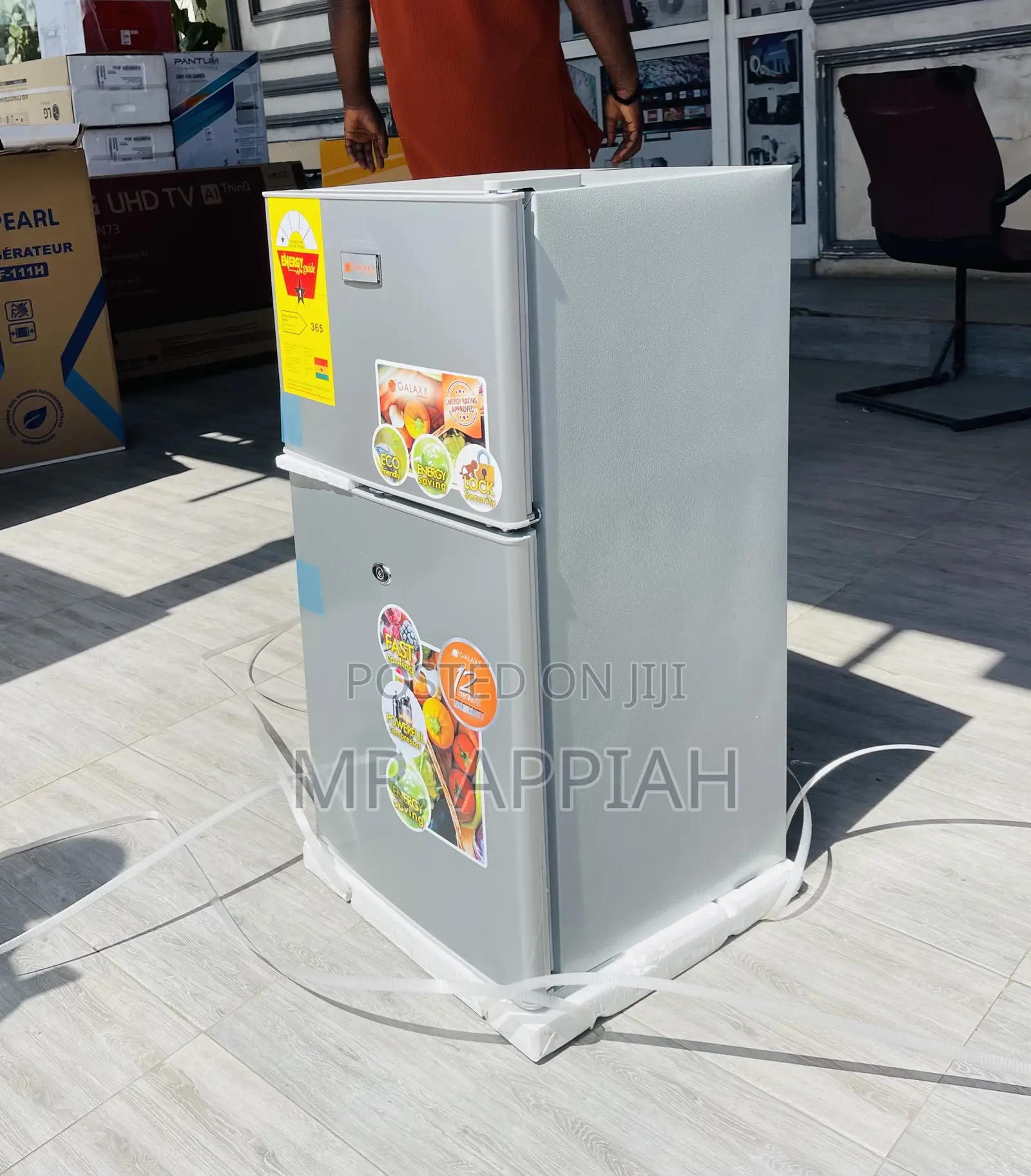Order Galaxy Double Door Table Top Fridge(Gray) 