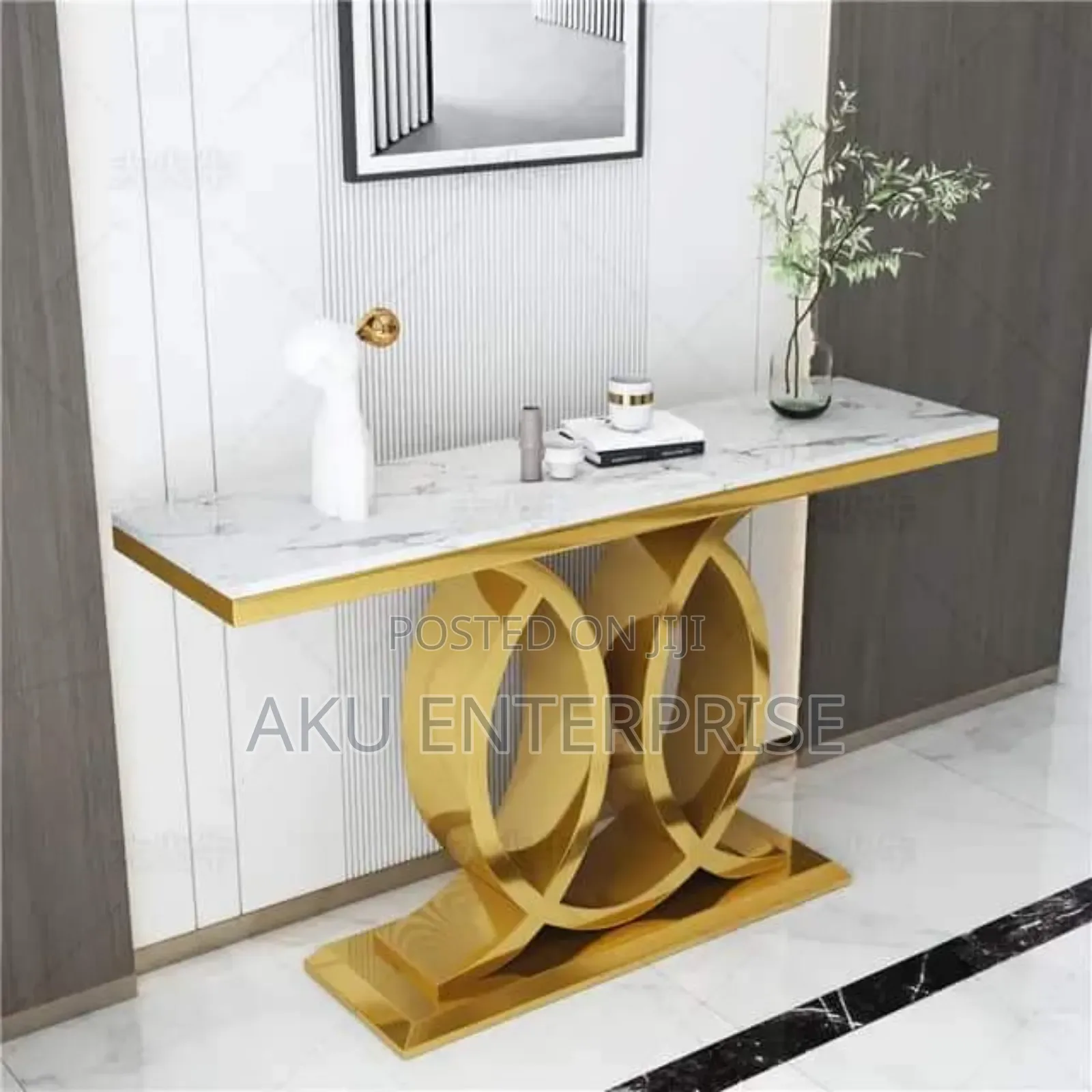 Console Table Luxury Gold and Silver