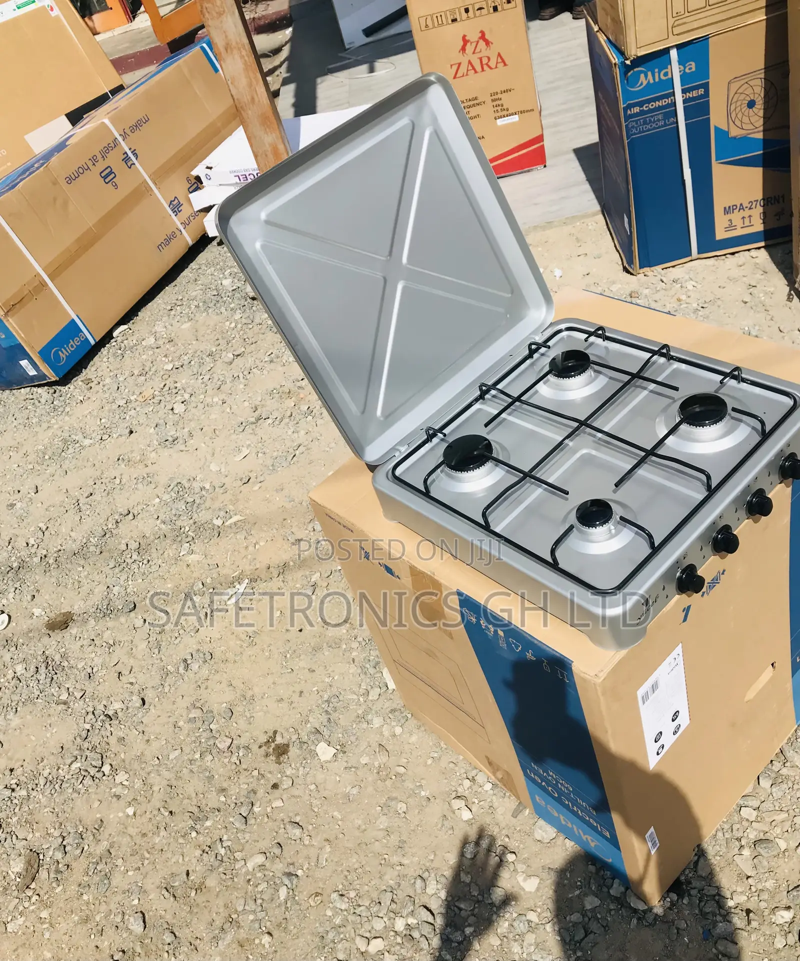 Shop (Gray) 4 Burner Yucel Stove 