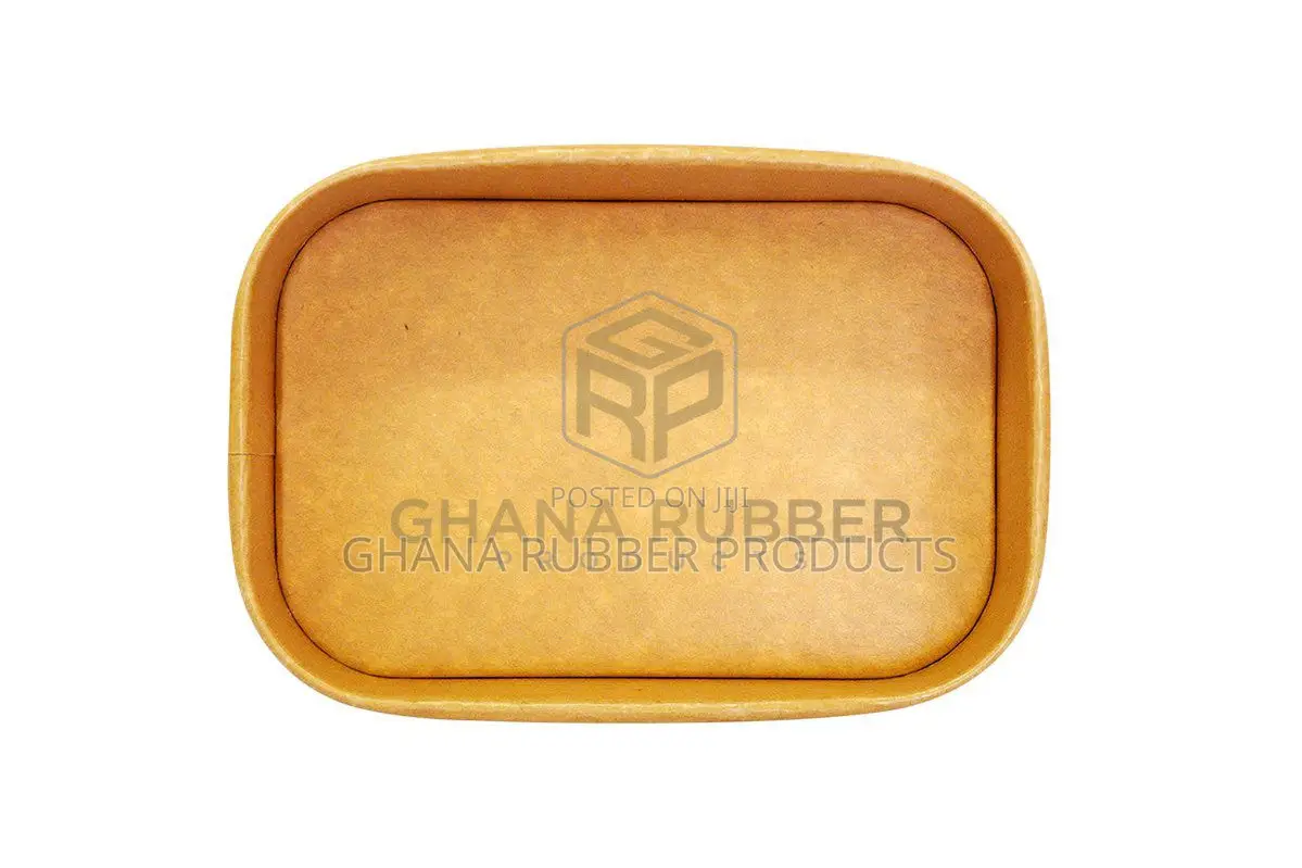 Kraft Rectangular Container 500ml + Lids (300pcs)