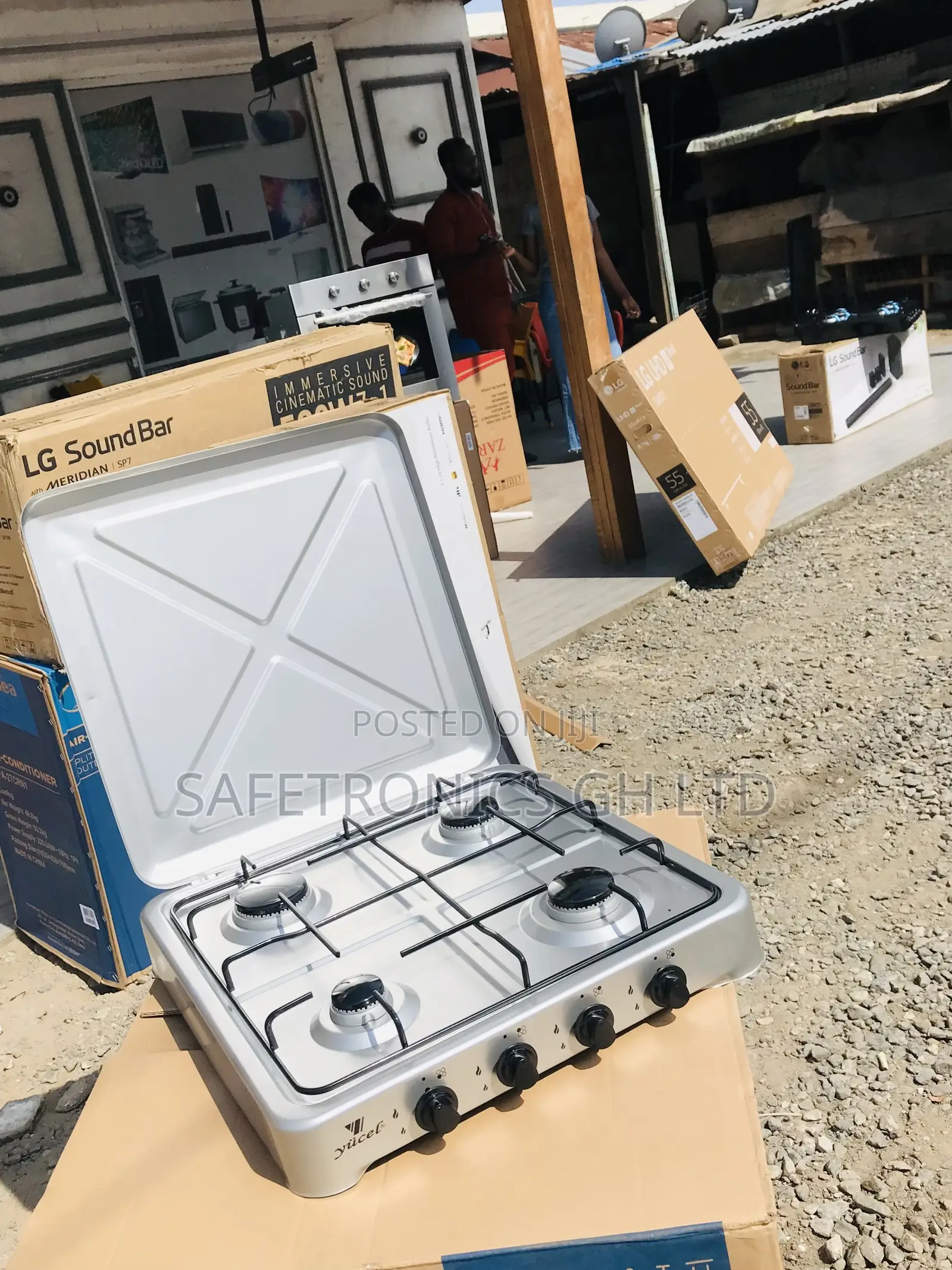 Purchase  Yucel Gray 4 Gas Burner Stove