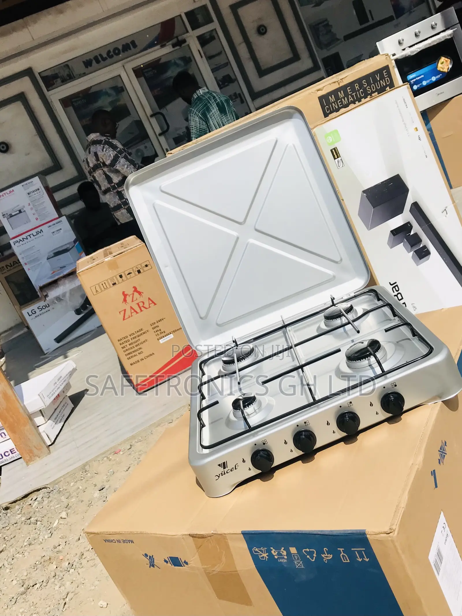Shop Gray Yucel 4 Gas Stove 