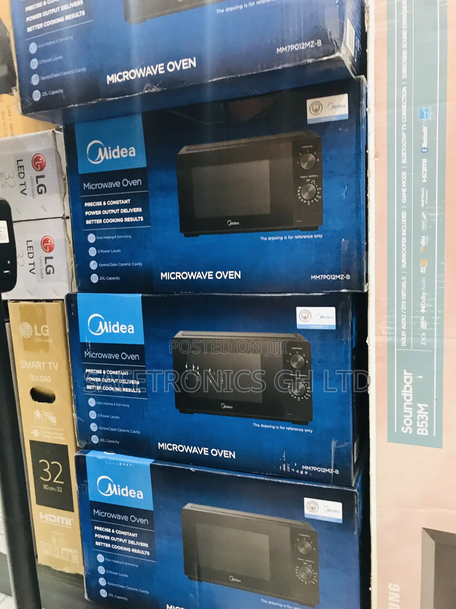 High Quality Midea 20 Liters Countertop Microwave Black