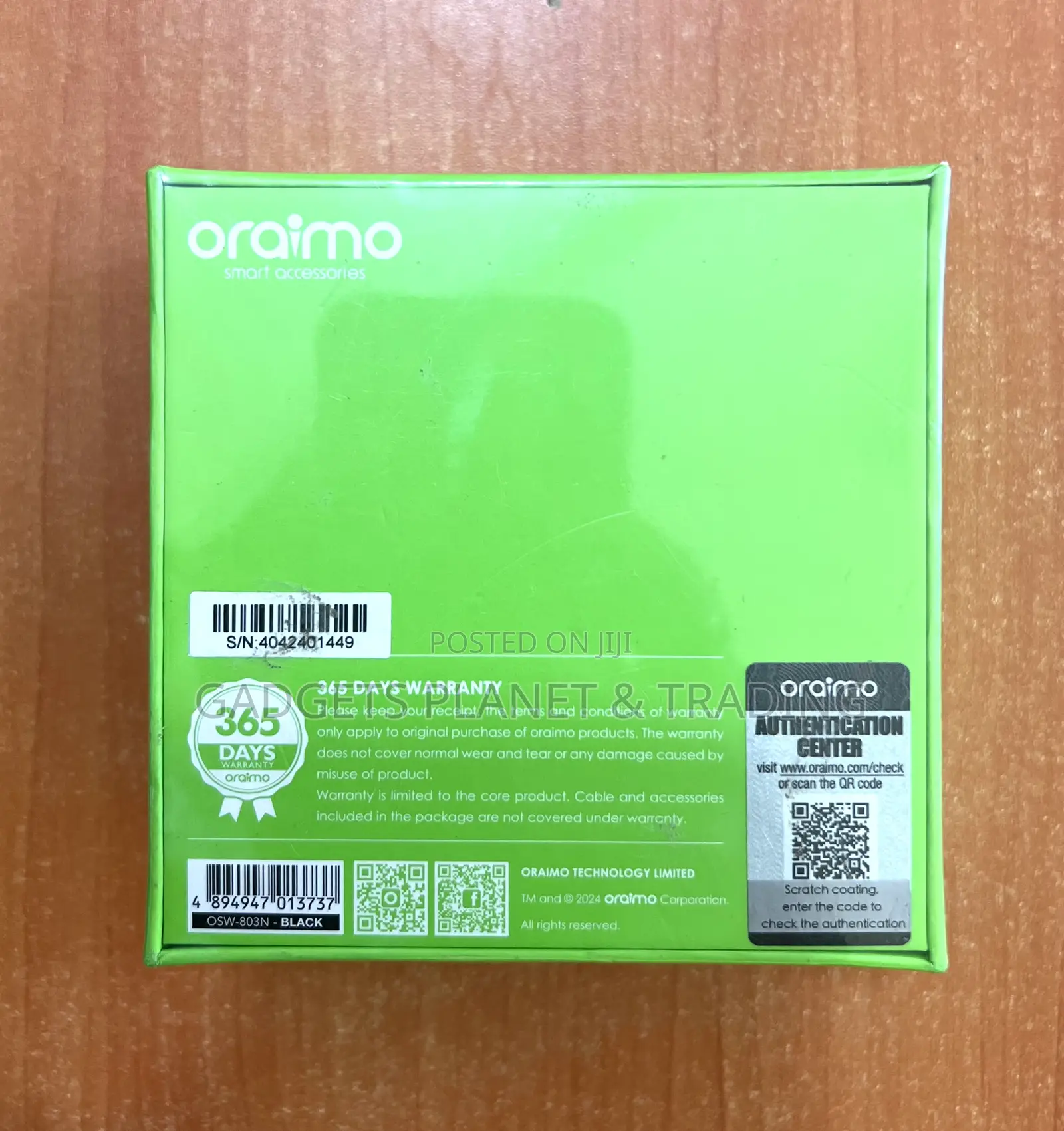 Oraimo Watch 4 Lite 1.83'' TFT IP68 Smart Watch- OSW-803N