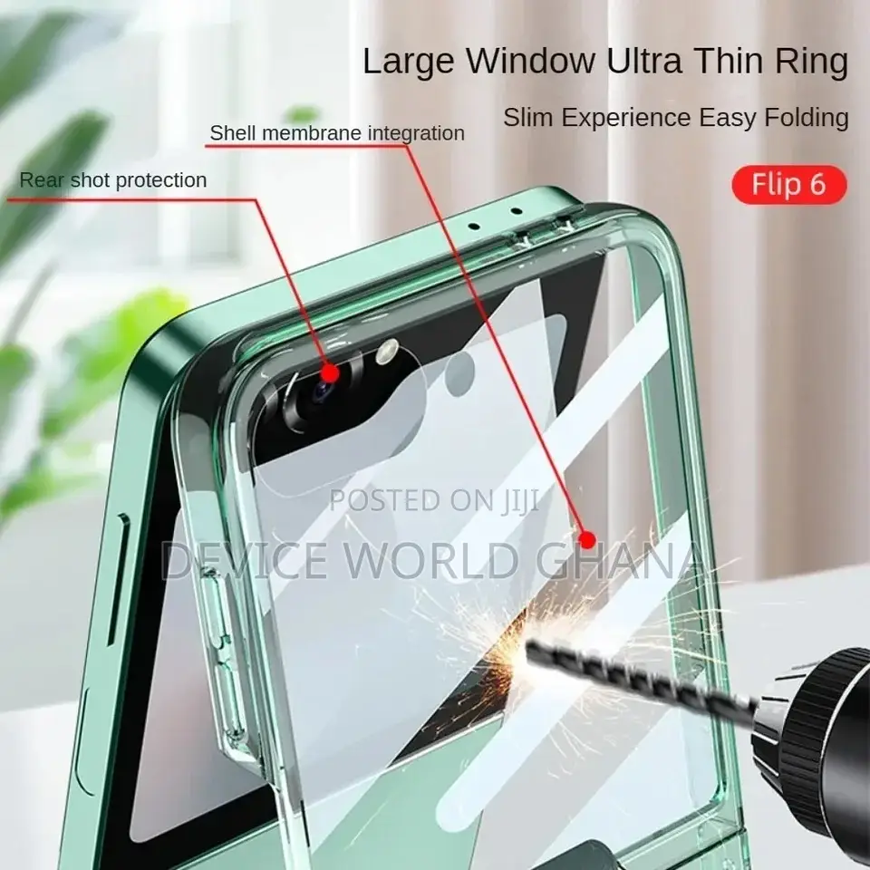 Unc Transparent Color Case Available for Samsung Z Flip 6, 5
