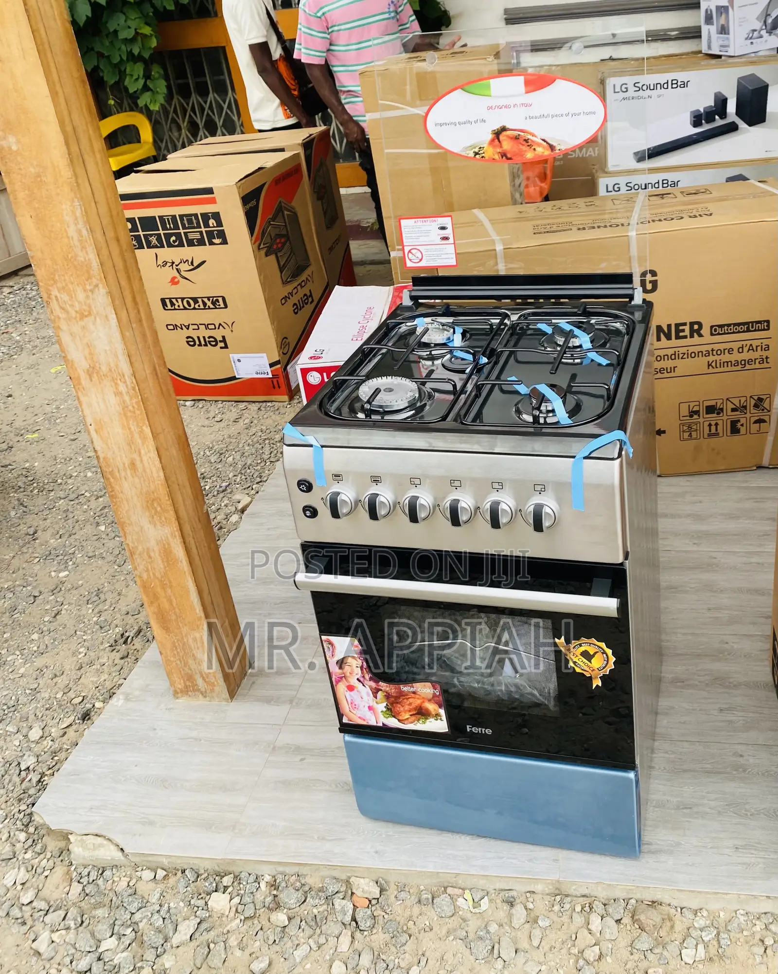 New Advance Ferre 50x60 4 Gas Burner With Oven(Gray).