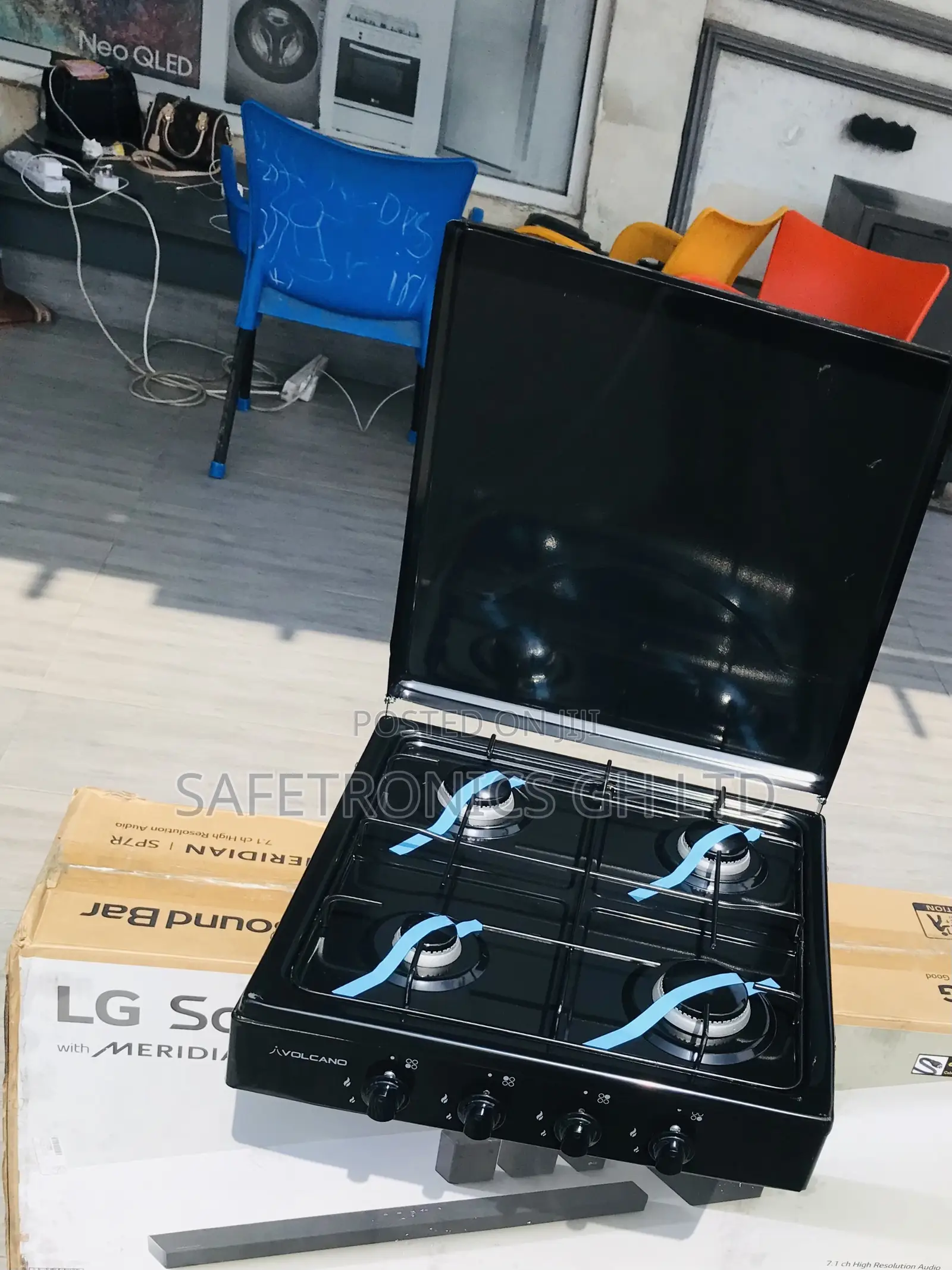 Sealed in Box: Volcano (Black) 4 Burner Gas Mini