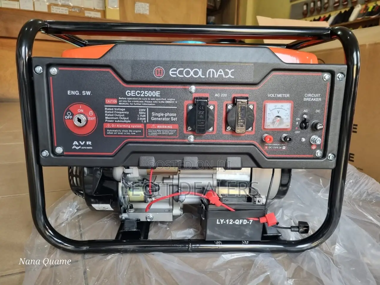 Ecoolmax 2kva Petrol Generator, Key Start