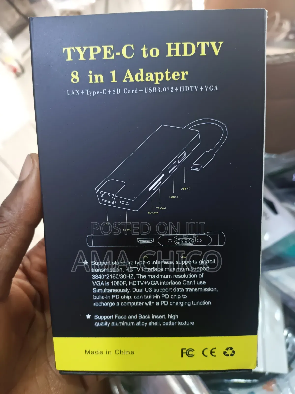 Type C or USB C Docking Station 8 in 1