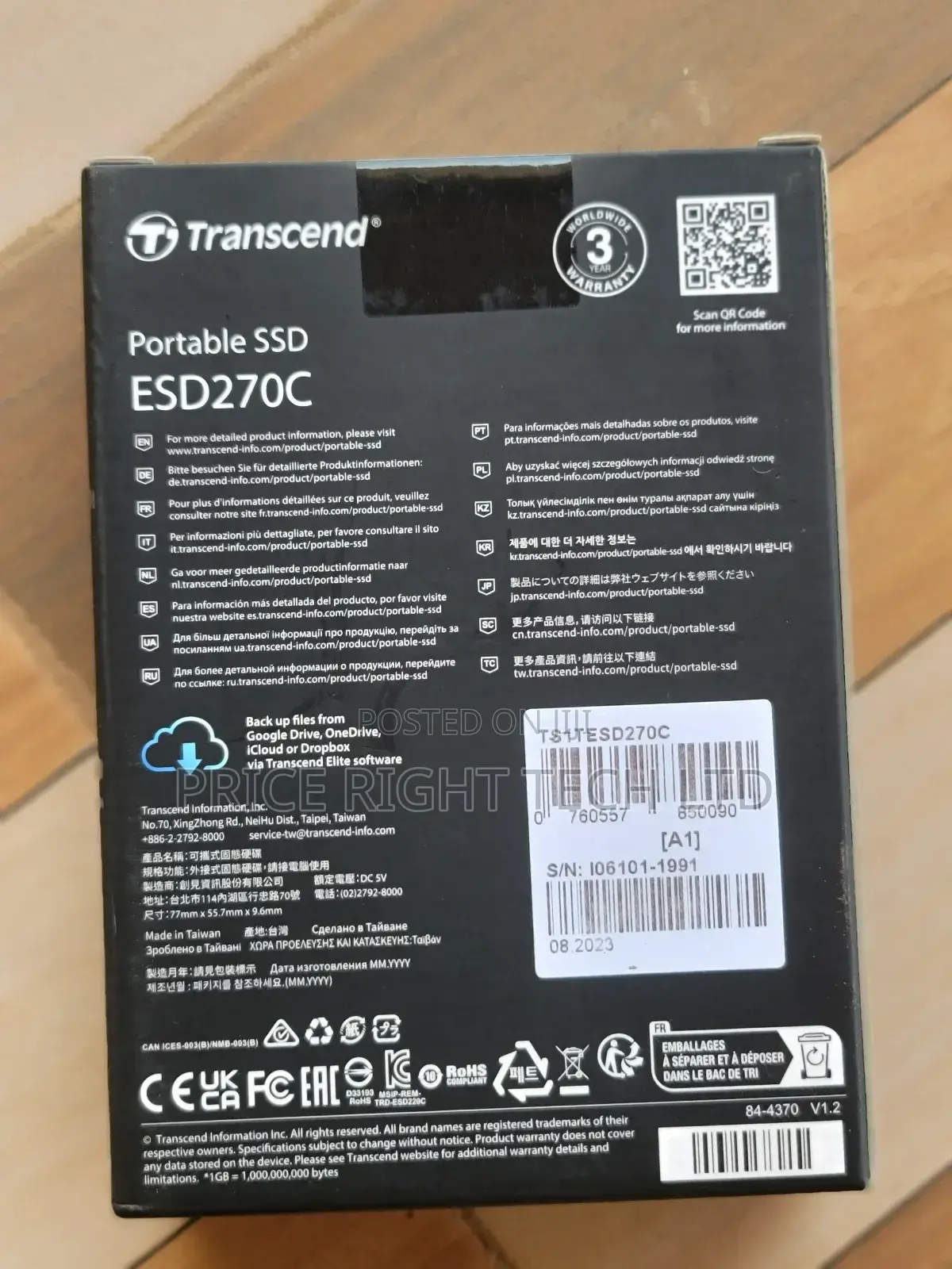 Brand New 1tb Transcend Portable SSD Drive