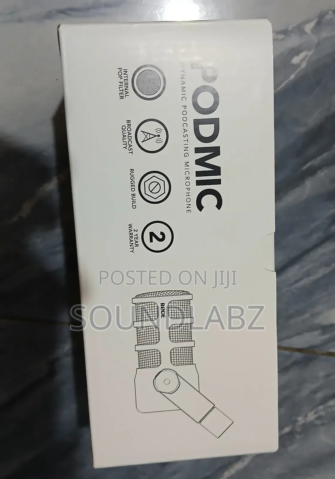 Rode Podmic Cardioid Dynamic Broadcast Microphone, Black